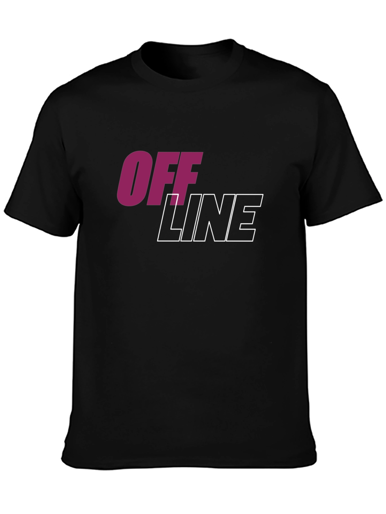 Black Offline Graphic Tee - Cool & Trendy view 3