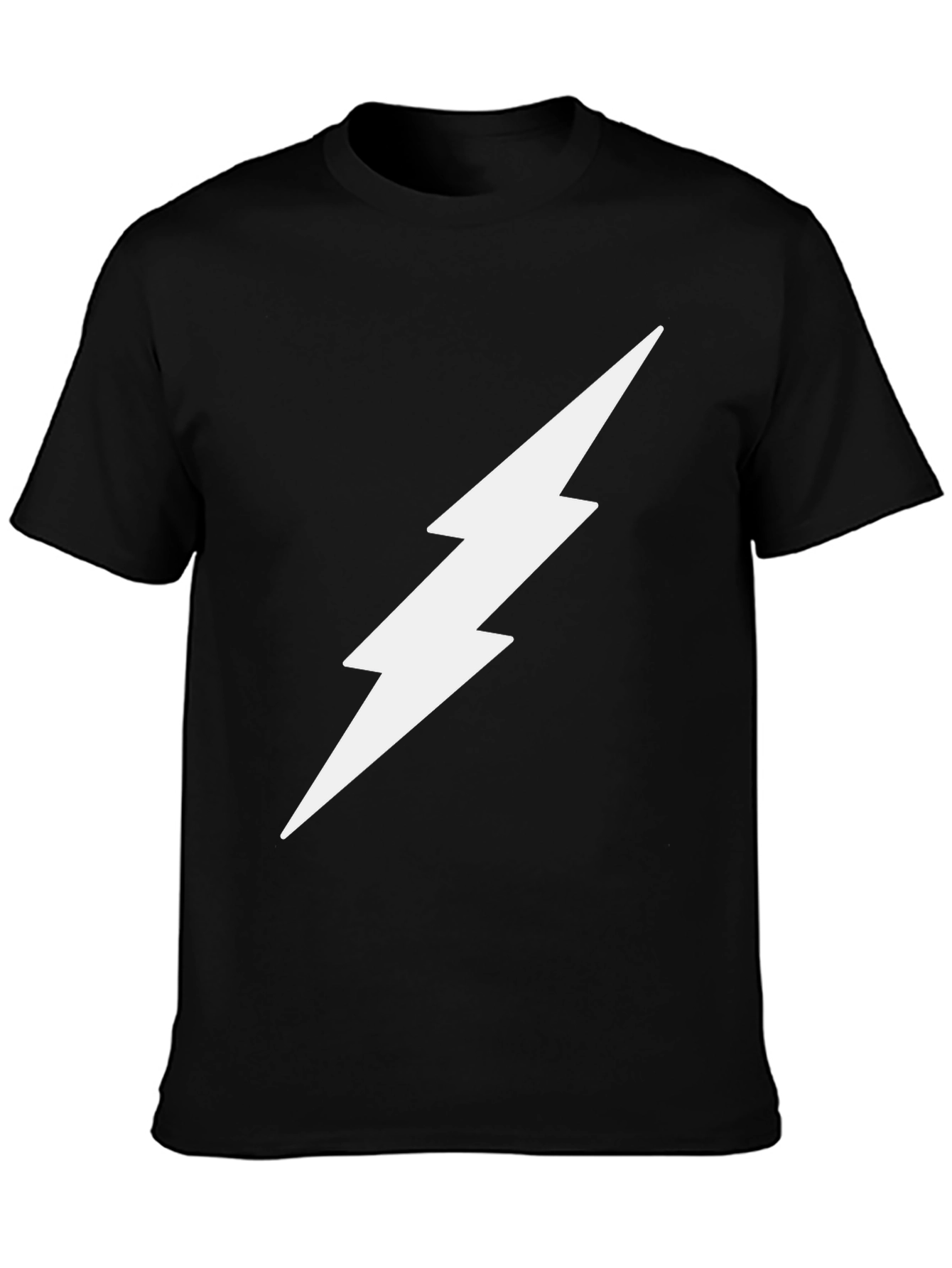 Black Lightning Bolt Graphic Tee - Modern Style view 3