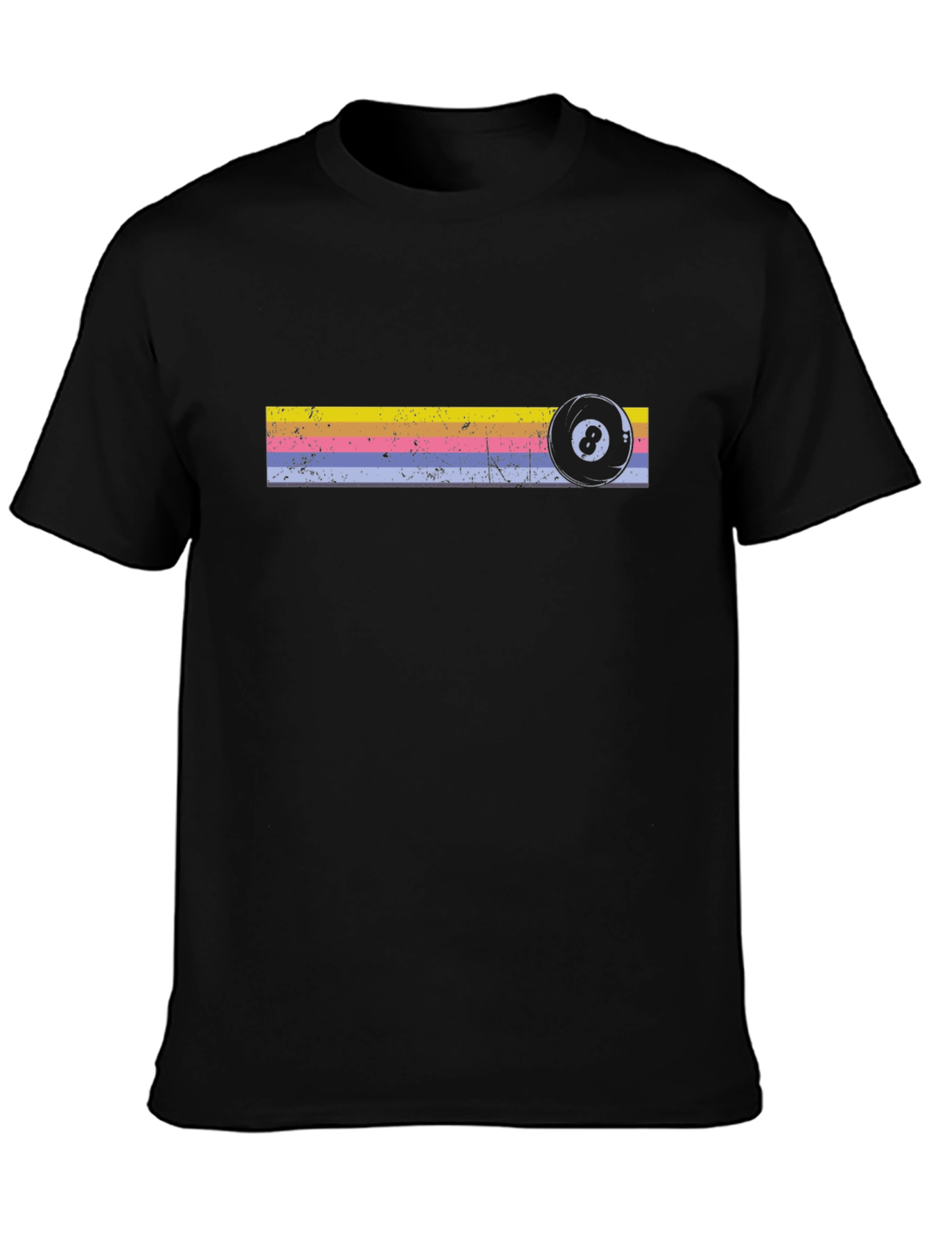Black Retro 8 Ball Graphic Tee - Black T-Shirt view 3