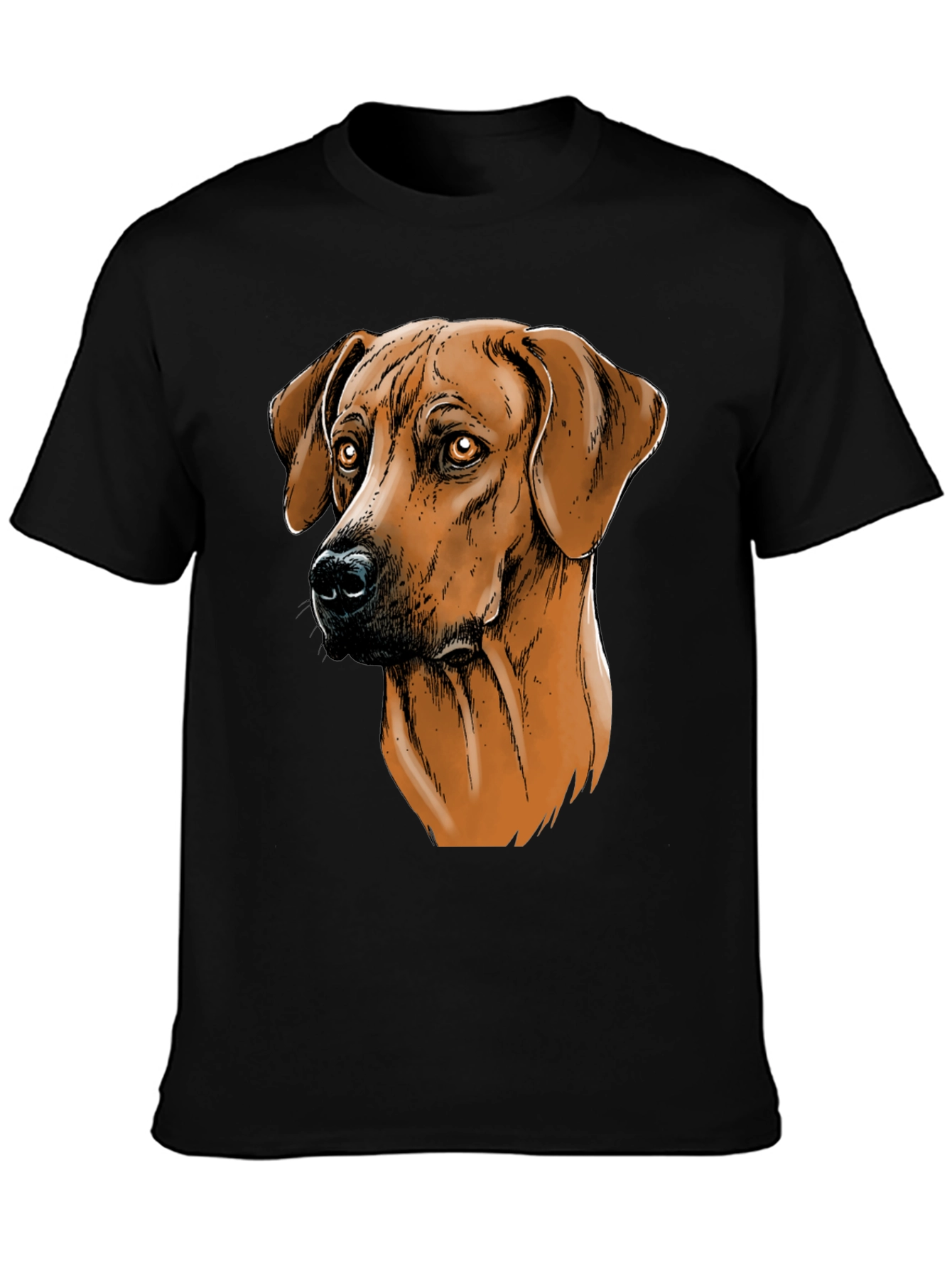Black Rhodesian Ridgeback Dog Graphic T-Shirt view 3