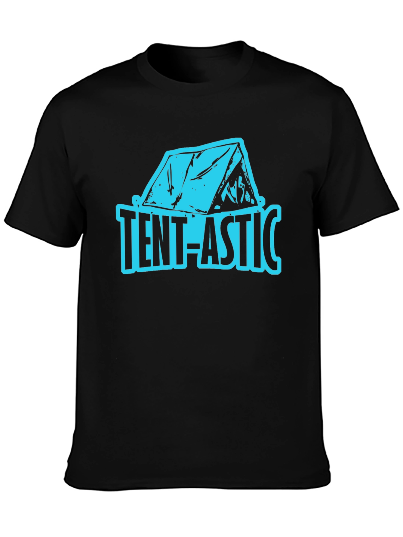Black Tent-astic Graphic Tee - Camping Adventure Shirt view 3