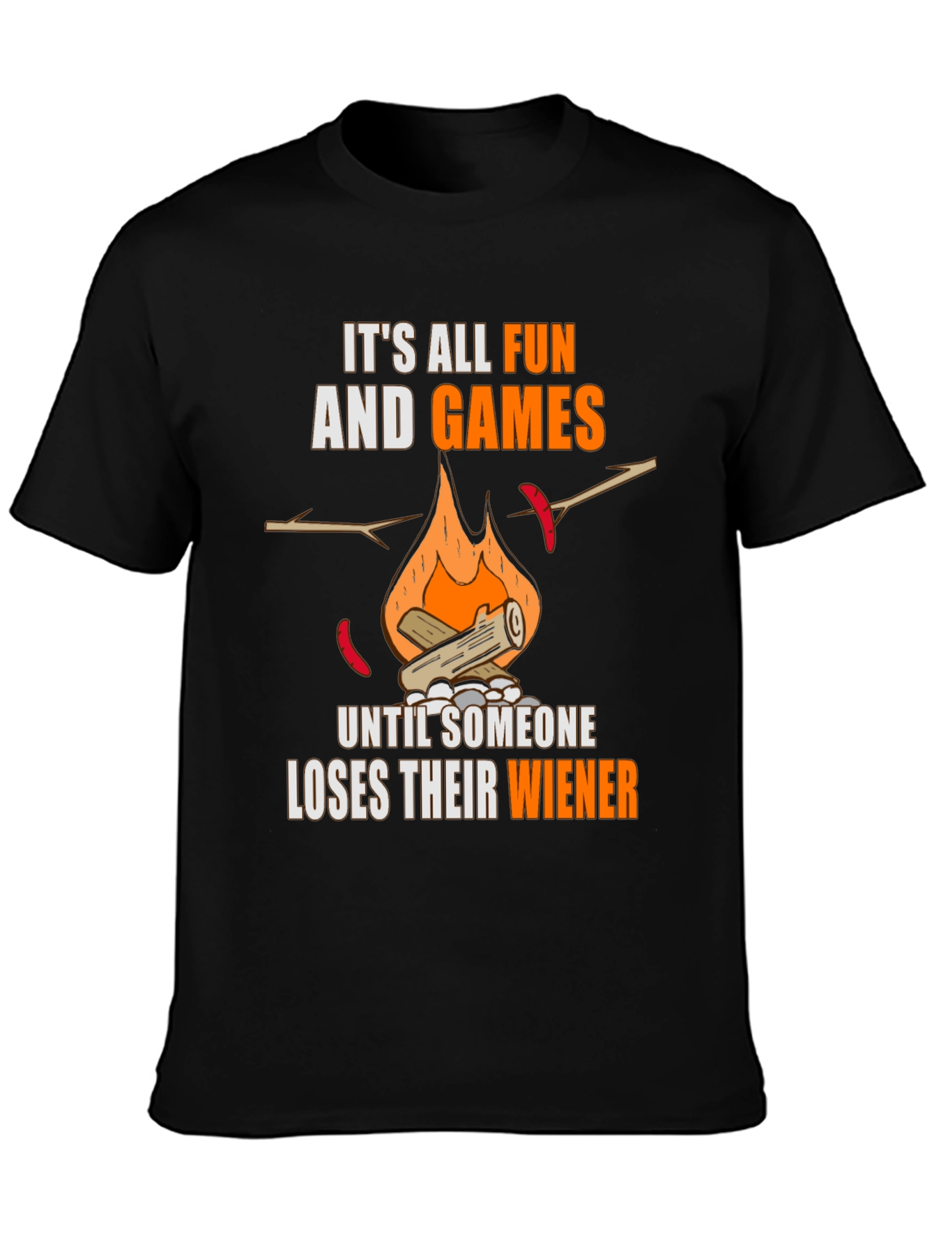 Black Fun and Games Wiener T-Shirt view 3