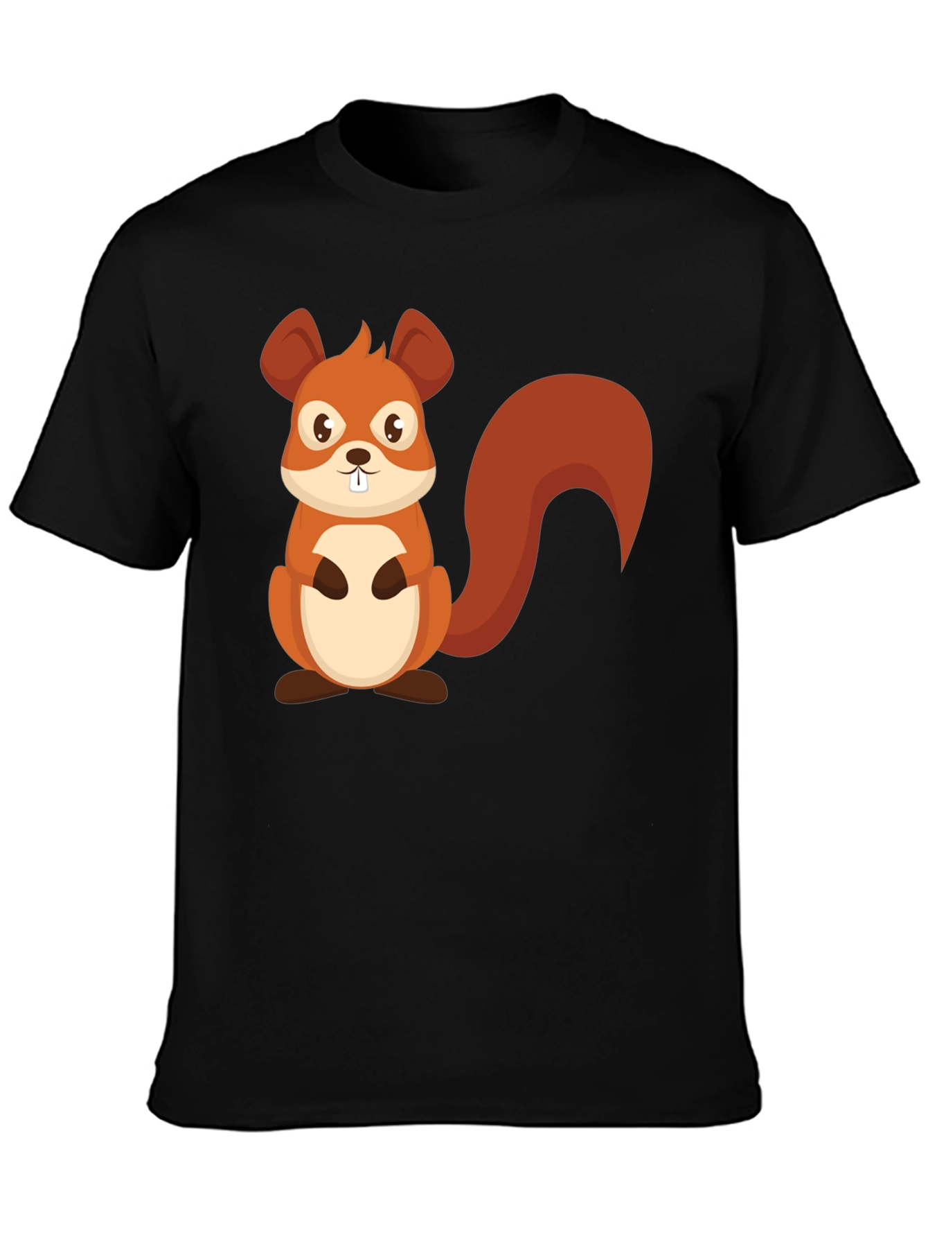 Black Squirrel Graphic Tee - Cute Cartoon Design view 3