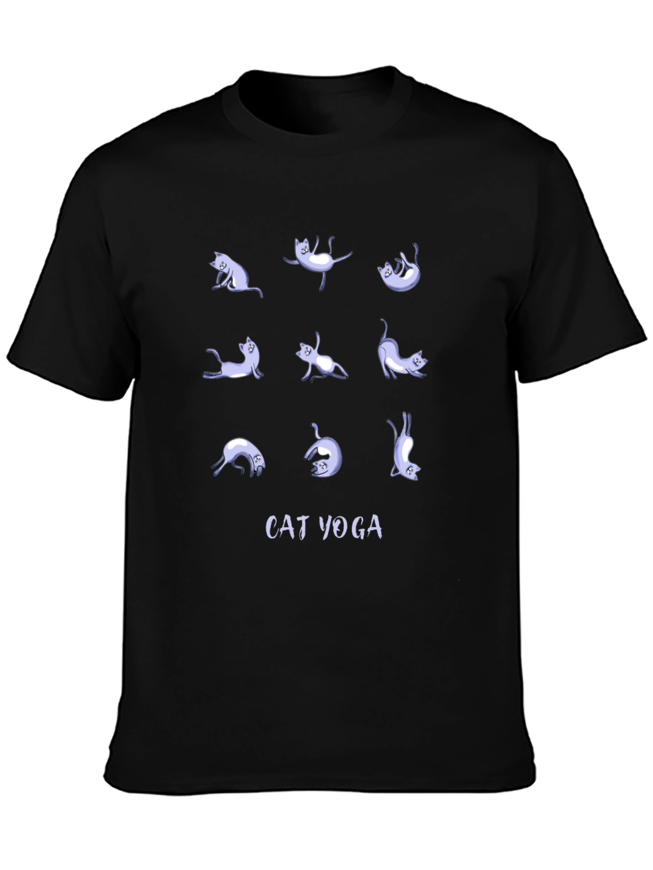 Black Cat Yoga Graphic Tee - Relax & Stretch in Style! view 3