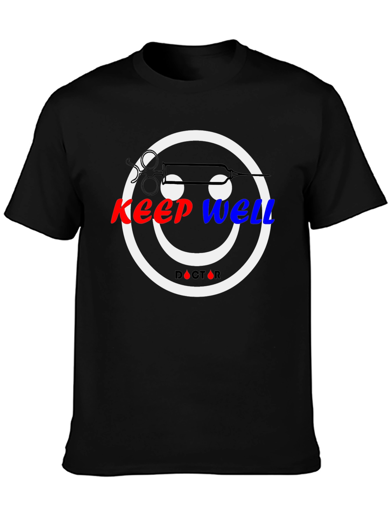 Black Keep Well Doctor T-Shirt view 3