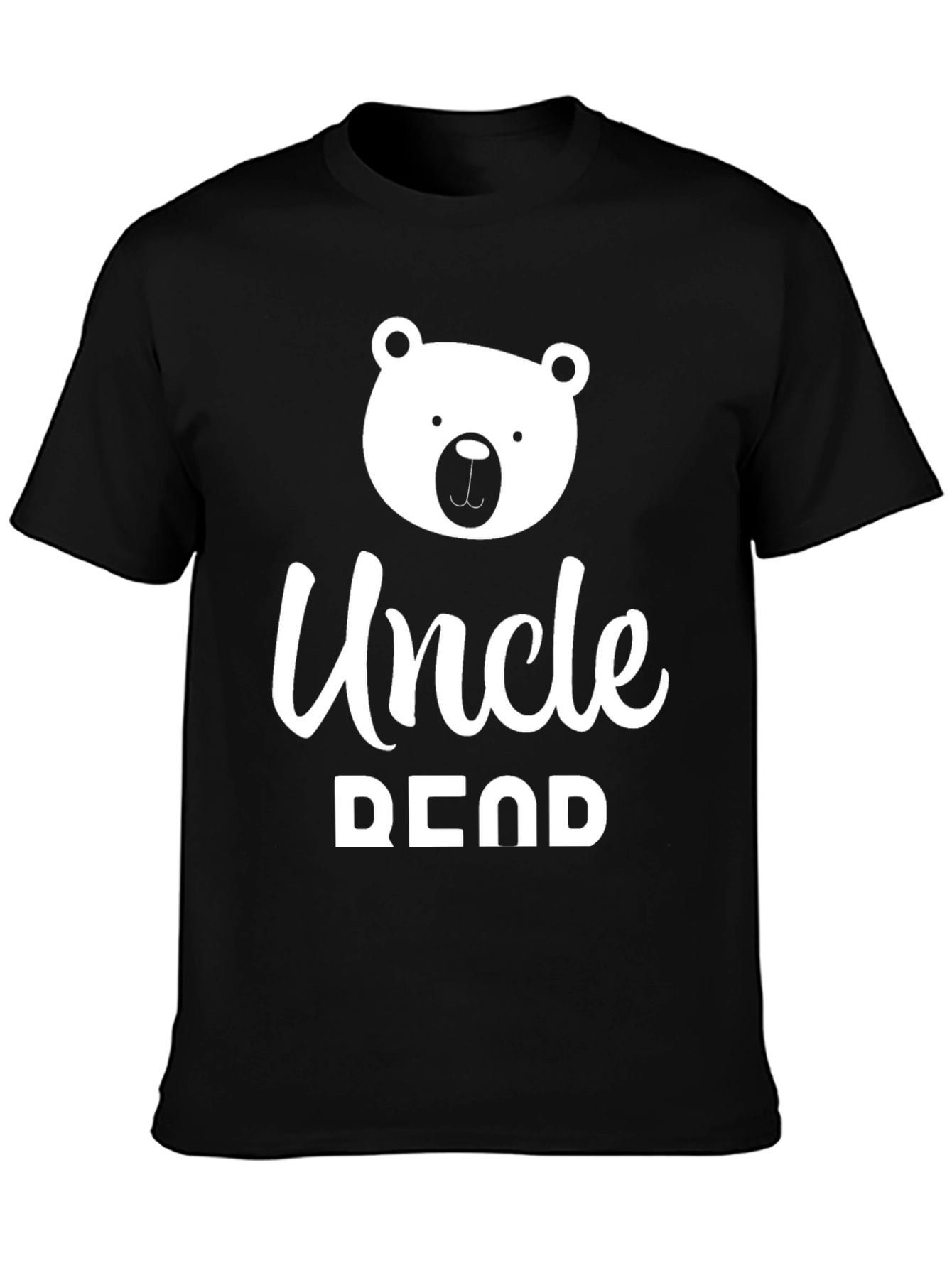 Black Uncle Bear Graphic T-Shirt - Soft Cotton Blend view 3
