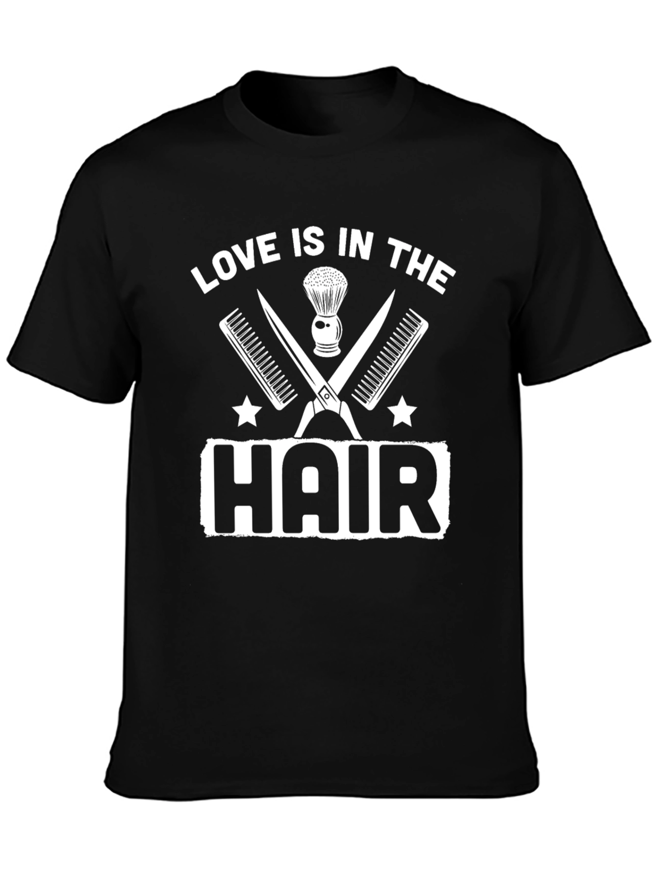 Black Love is in the Hair Barber T-Shirt view 3