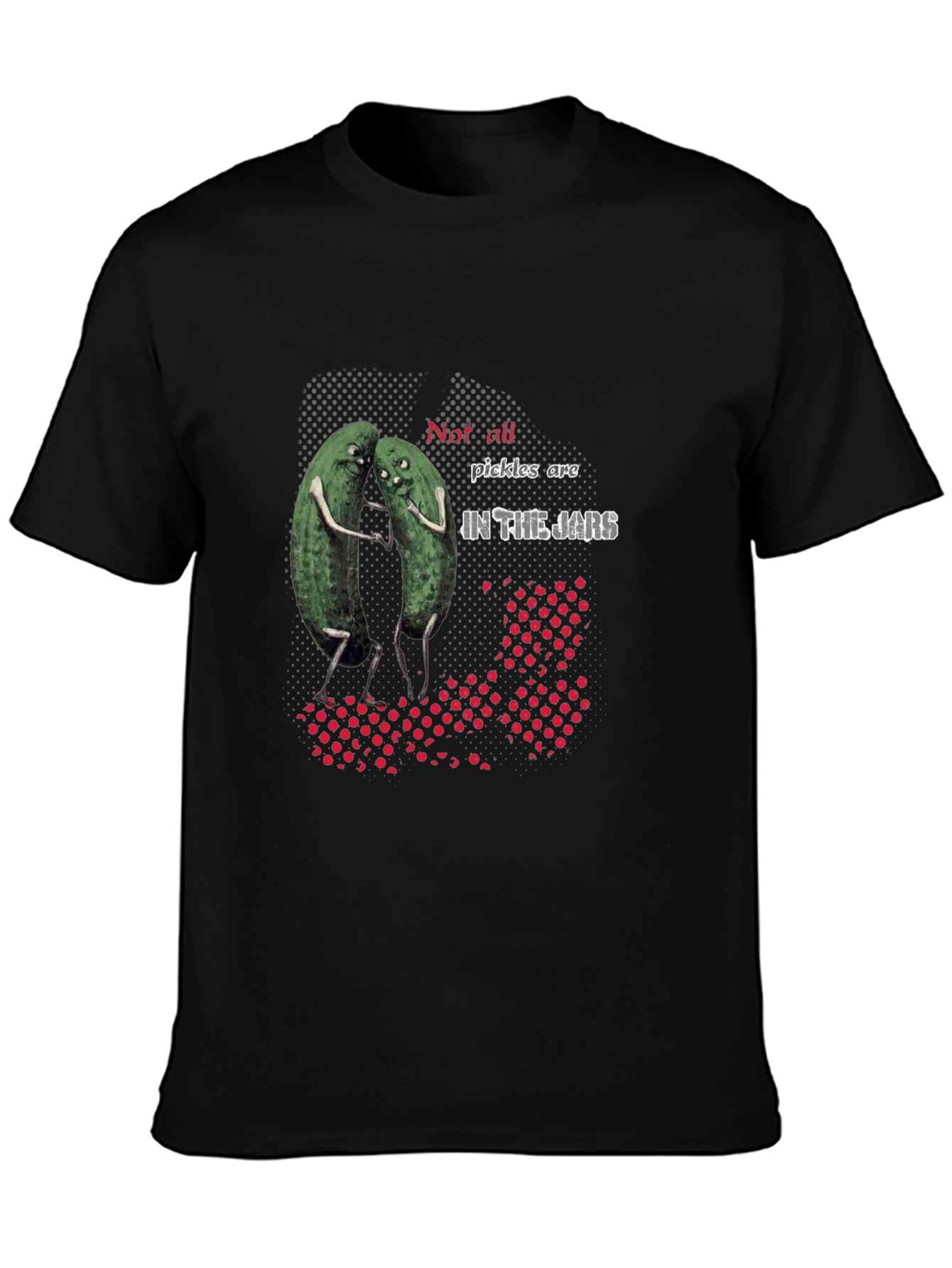 Black Pickle Pair Graphic T-Shirt - "Not all pickles are IN THE JARS" view 3