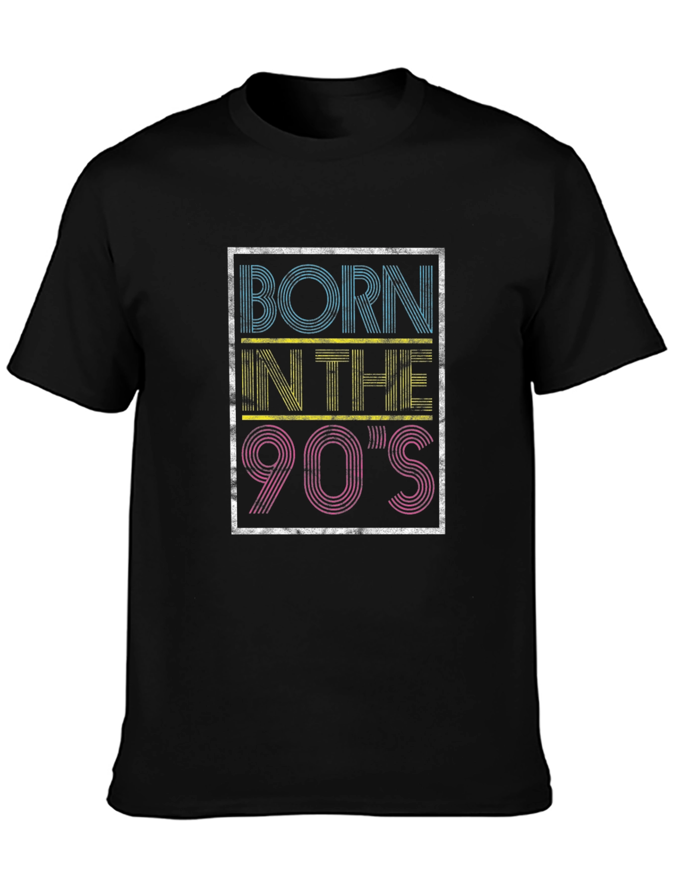 Black Born in the 90's Retro T-Shirt view 3