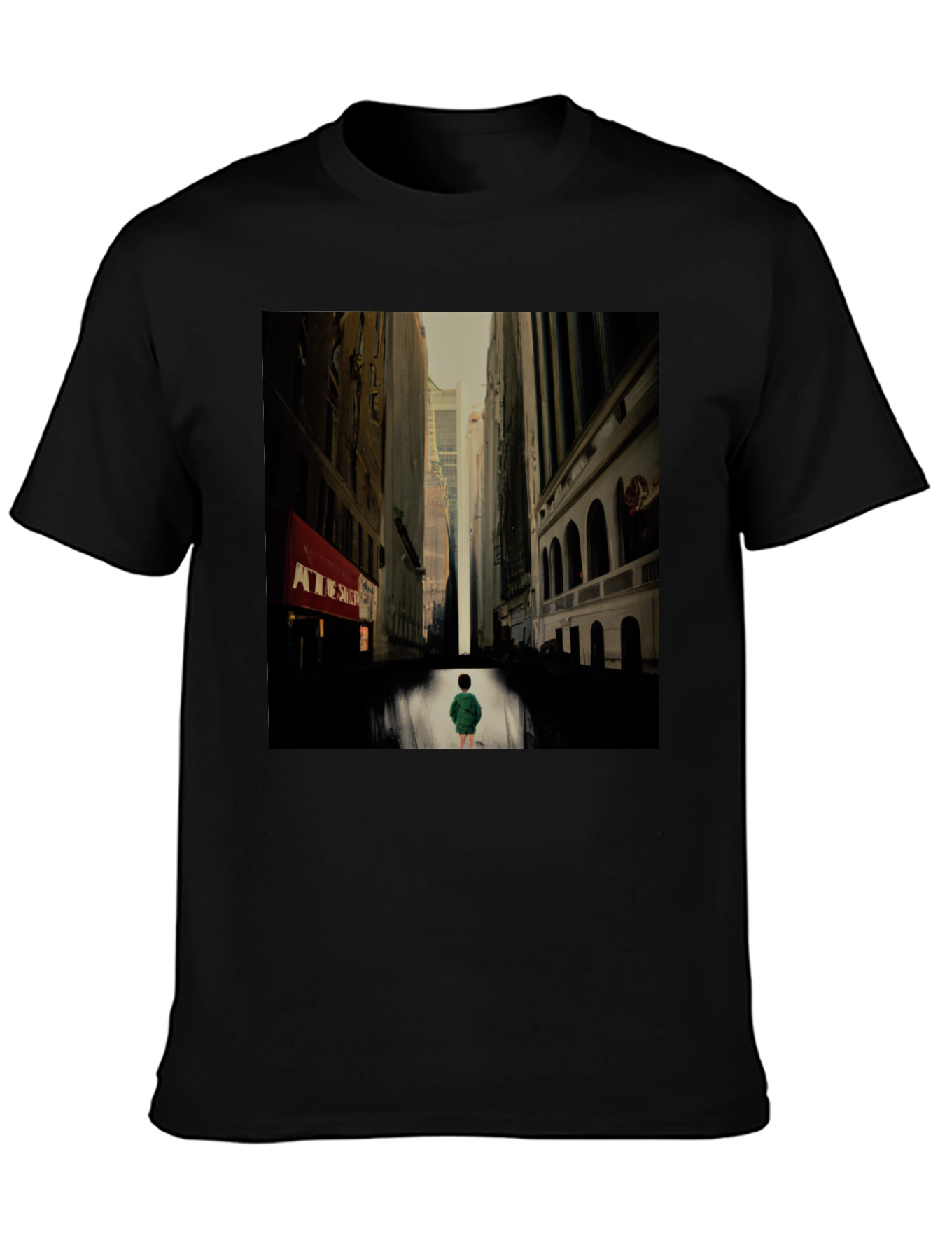 Black Urban Serenity Black T-Shirt view 3