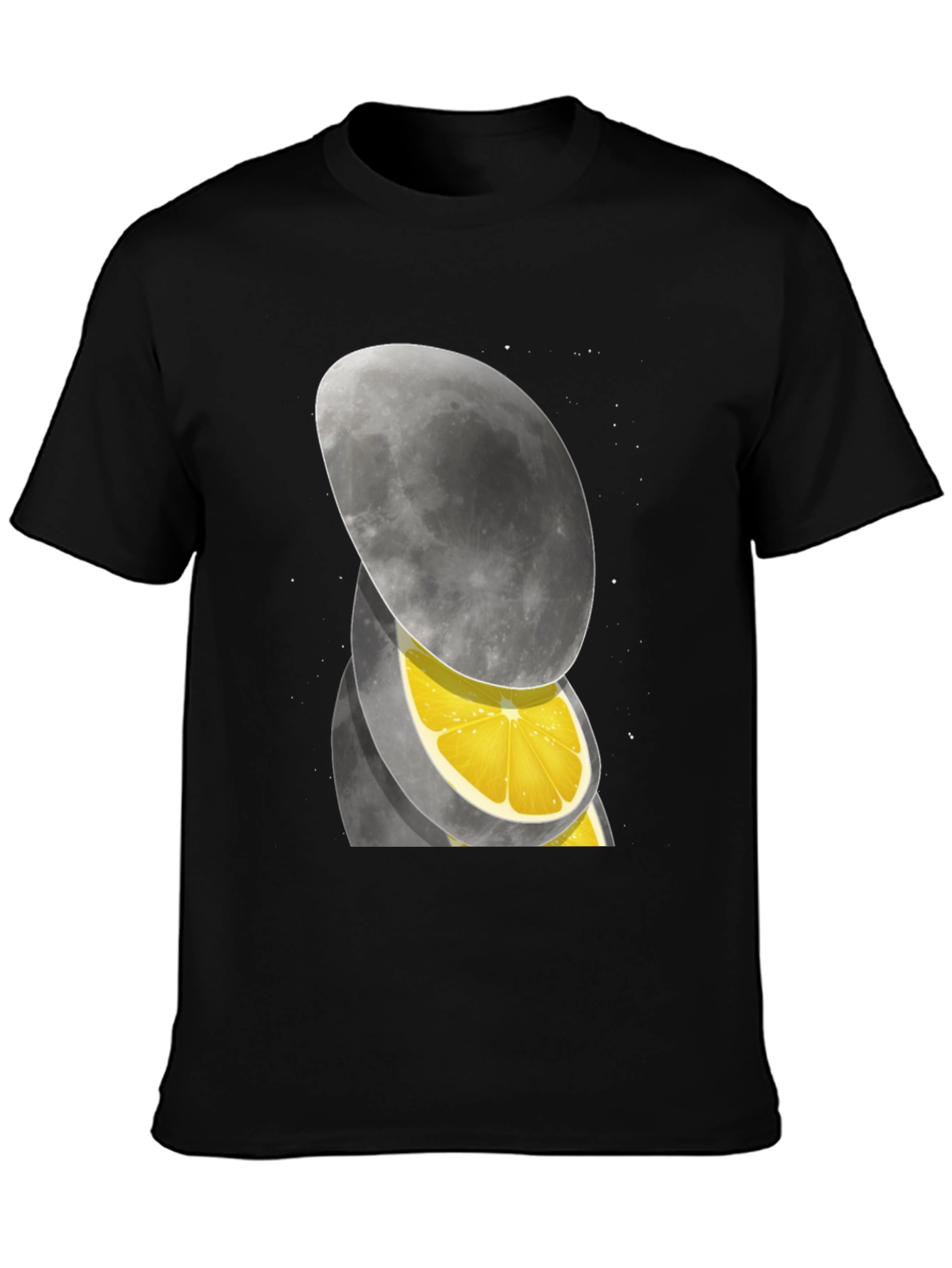 Black Moon Slice T-Shirt - Unique Graphic Tee view 3