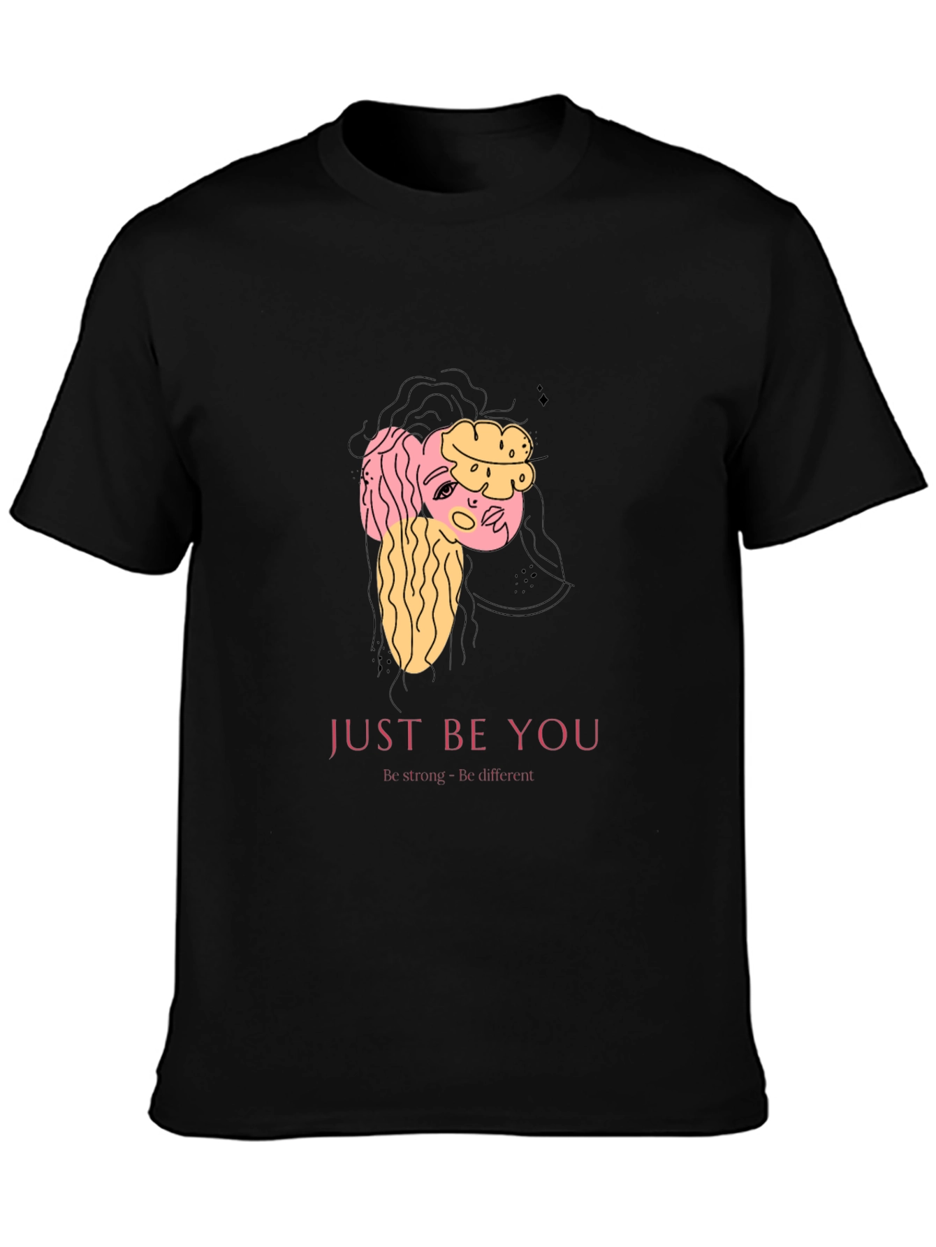Just Be You Graphic T-Shirt - Black - 3