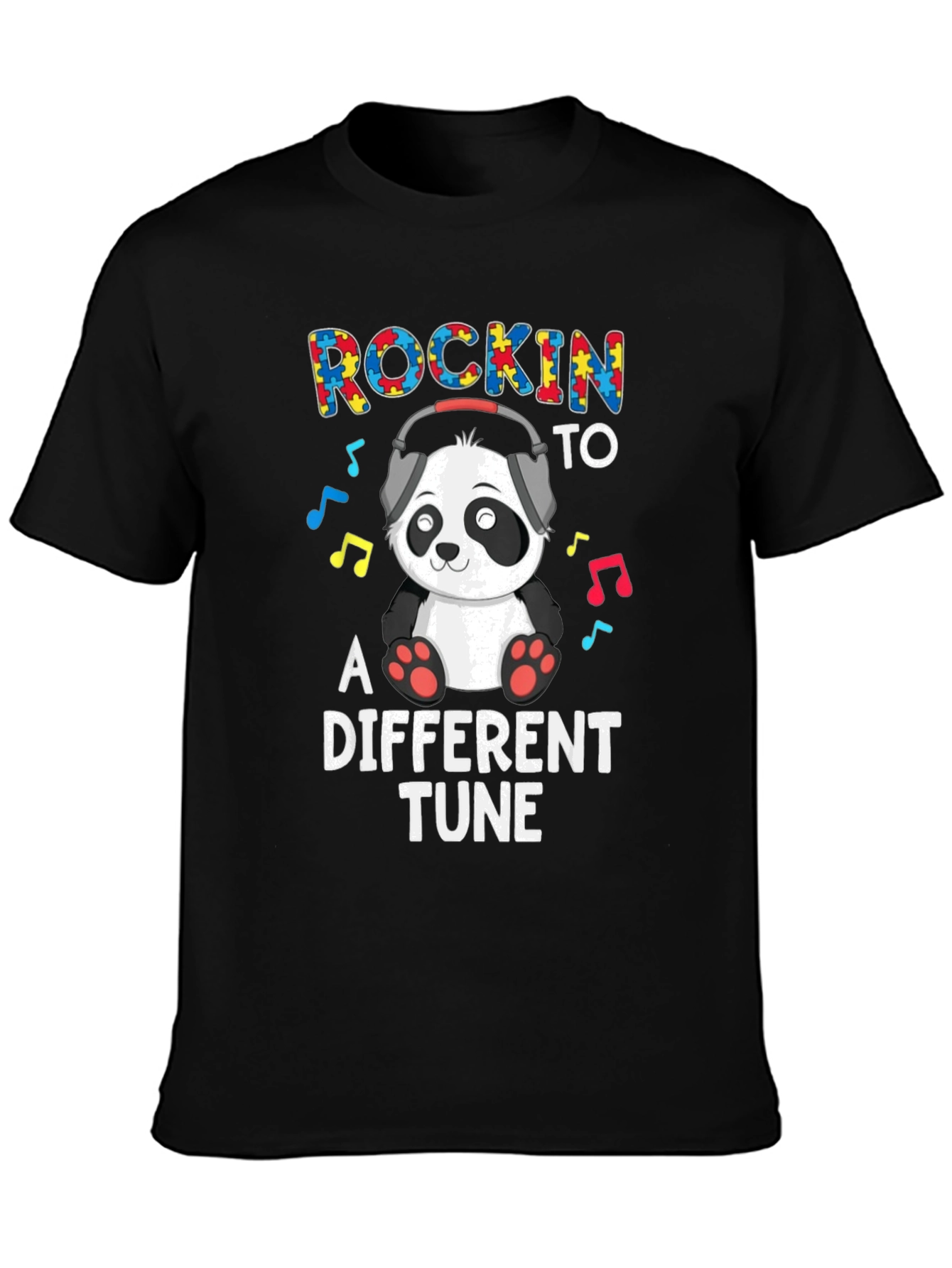 Black Rockin' to a Different Tune T-Shirt view 3