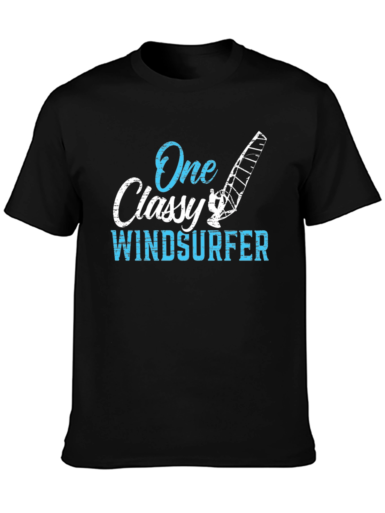 Black One Classy Windsurfer Black Graphic Tee view 3