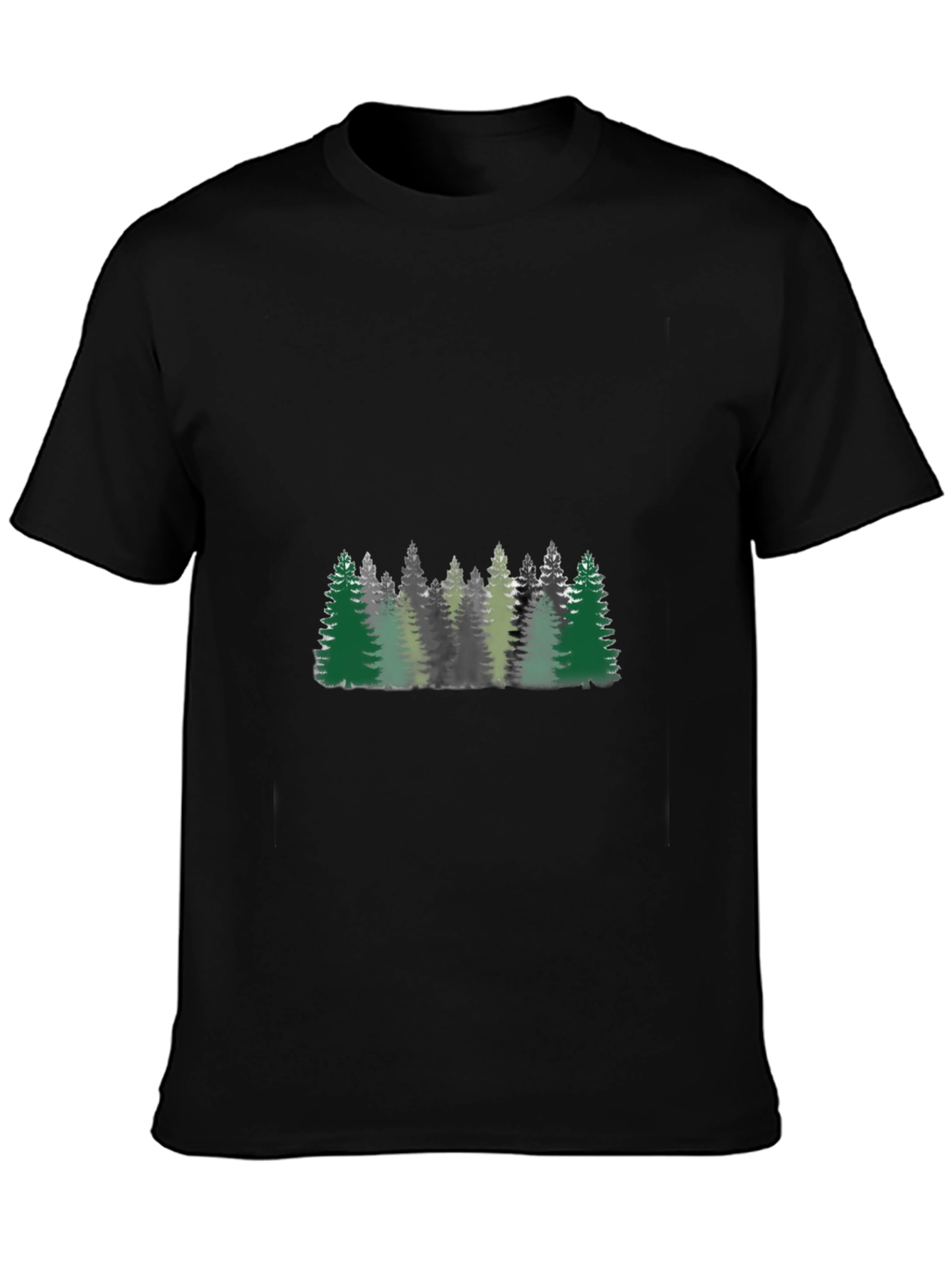 Black Forest Graphic Print Black T-Shirt view 3