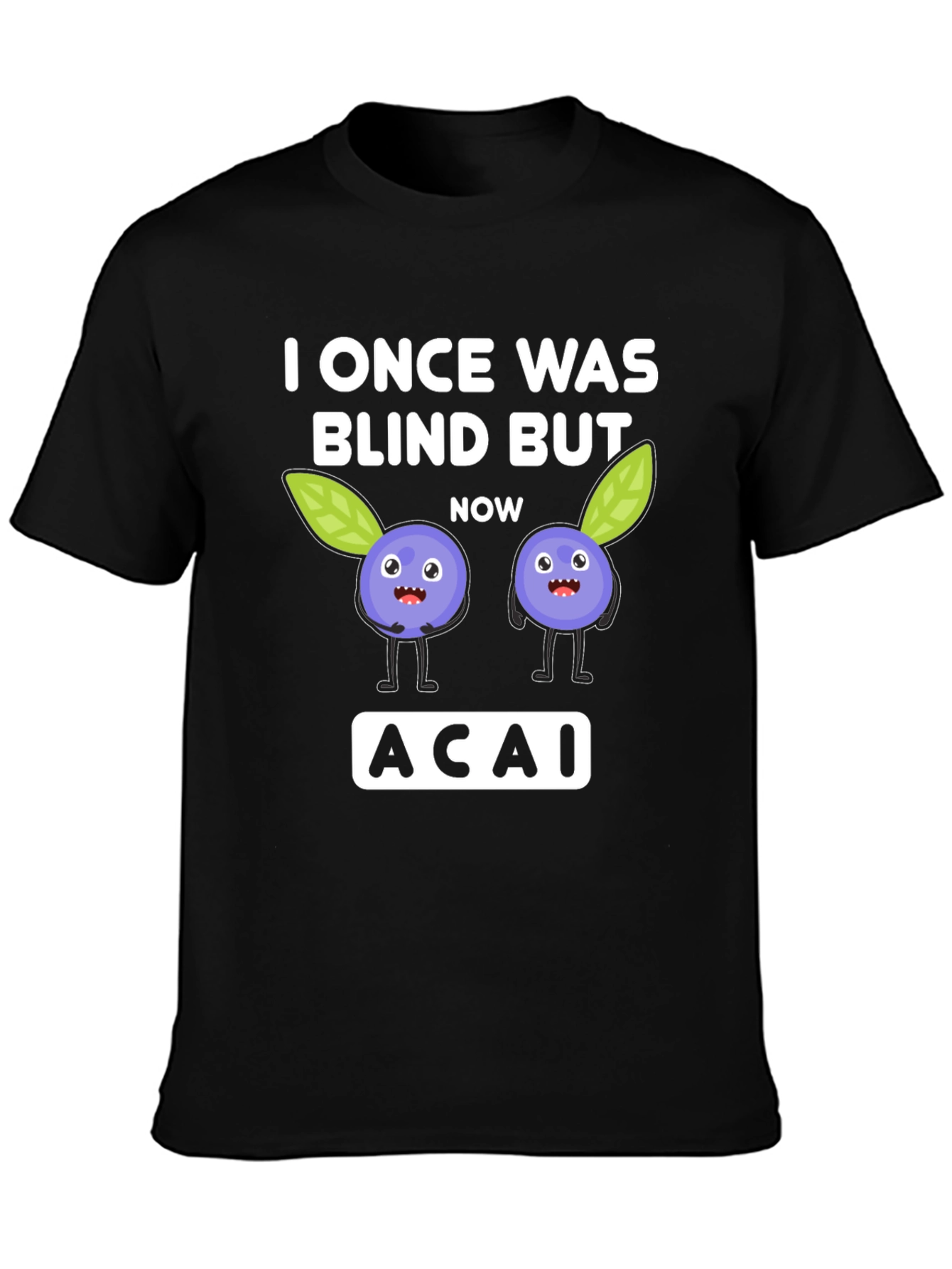 Black I Once Was Blind But Now Acai T-Shirt view 3