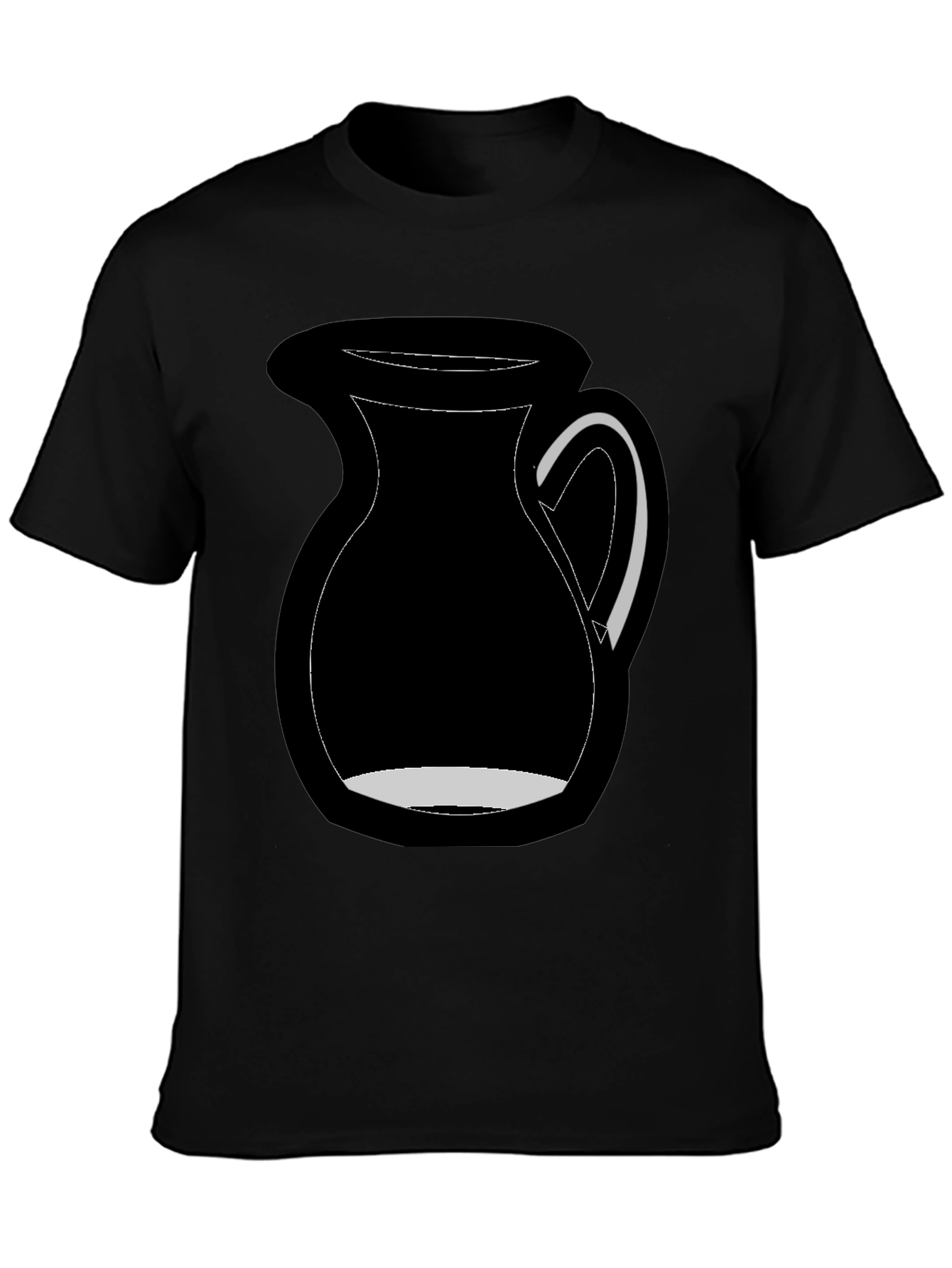 Black Black Graphic Tee - Milk Pitcher Design view 3