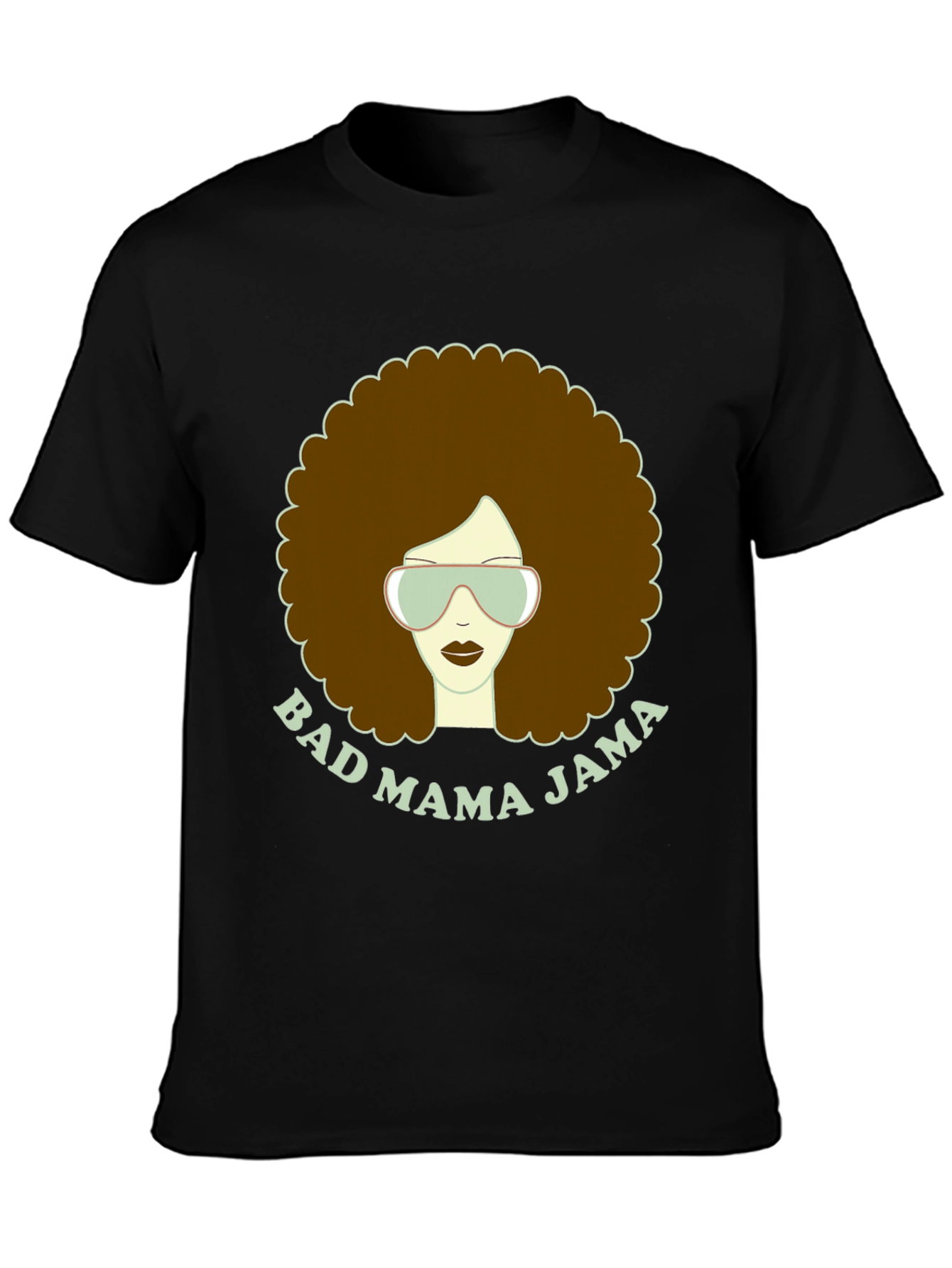Black Bad Mama Jama Graphic T-Shirt view 3