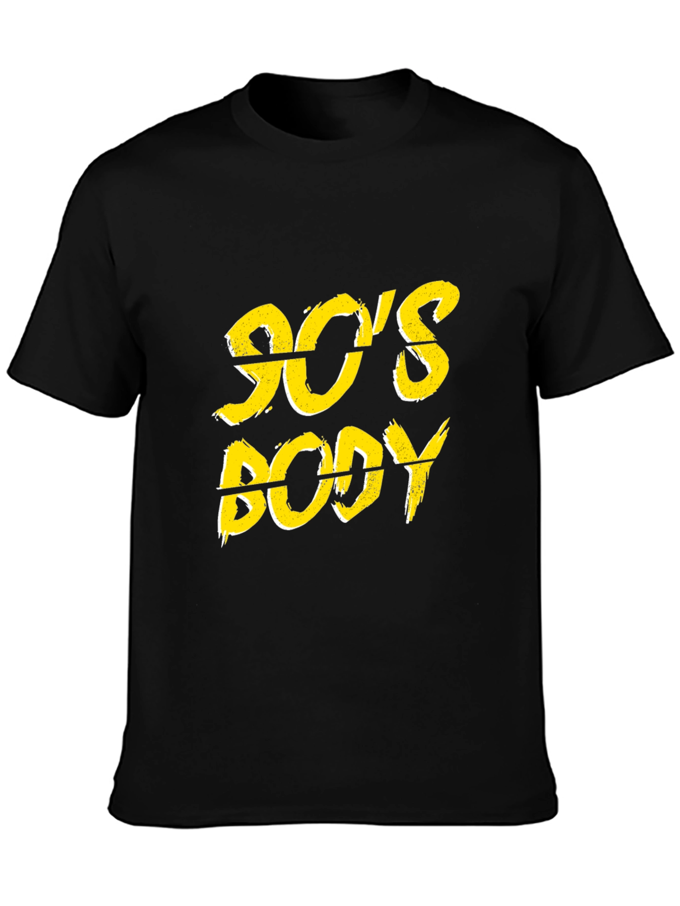 Black 90's Body Graphic Print Black T-Shirt view 3