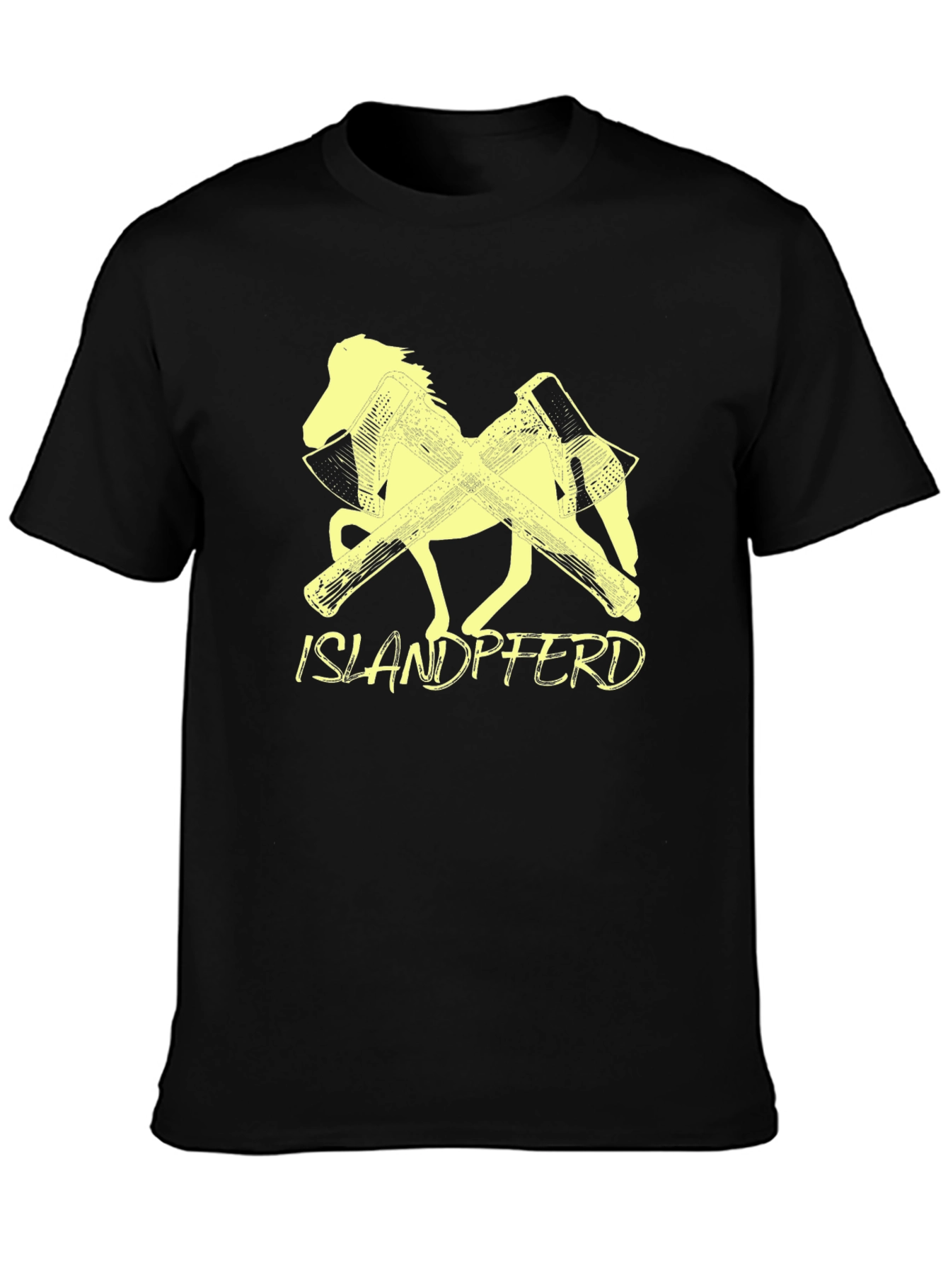 Islandpferd Horse T-Shirt - Black - 3