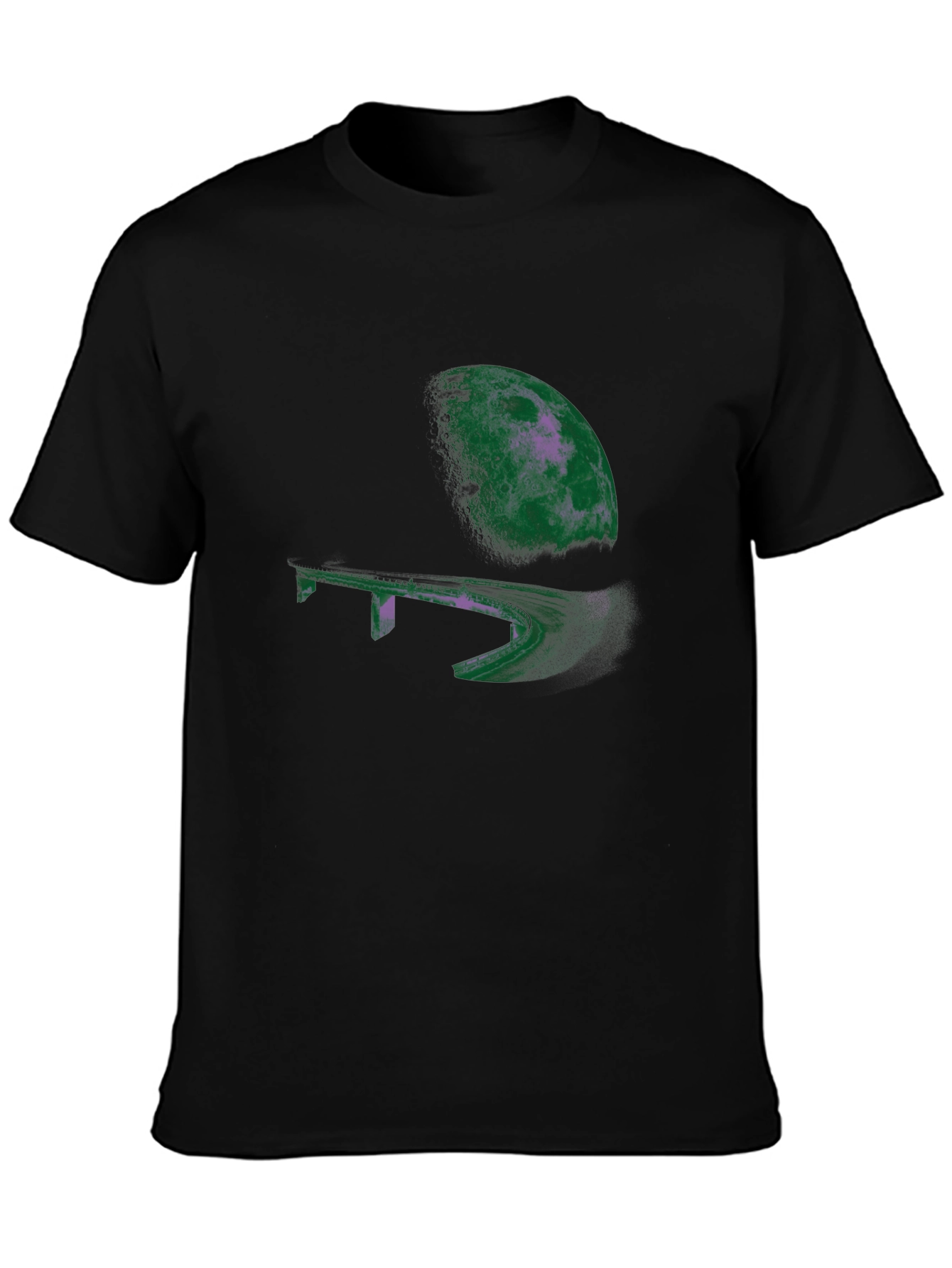 Abstract Moon Bridge Graphic T-Shirt - 3