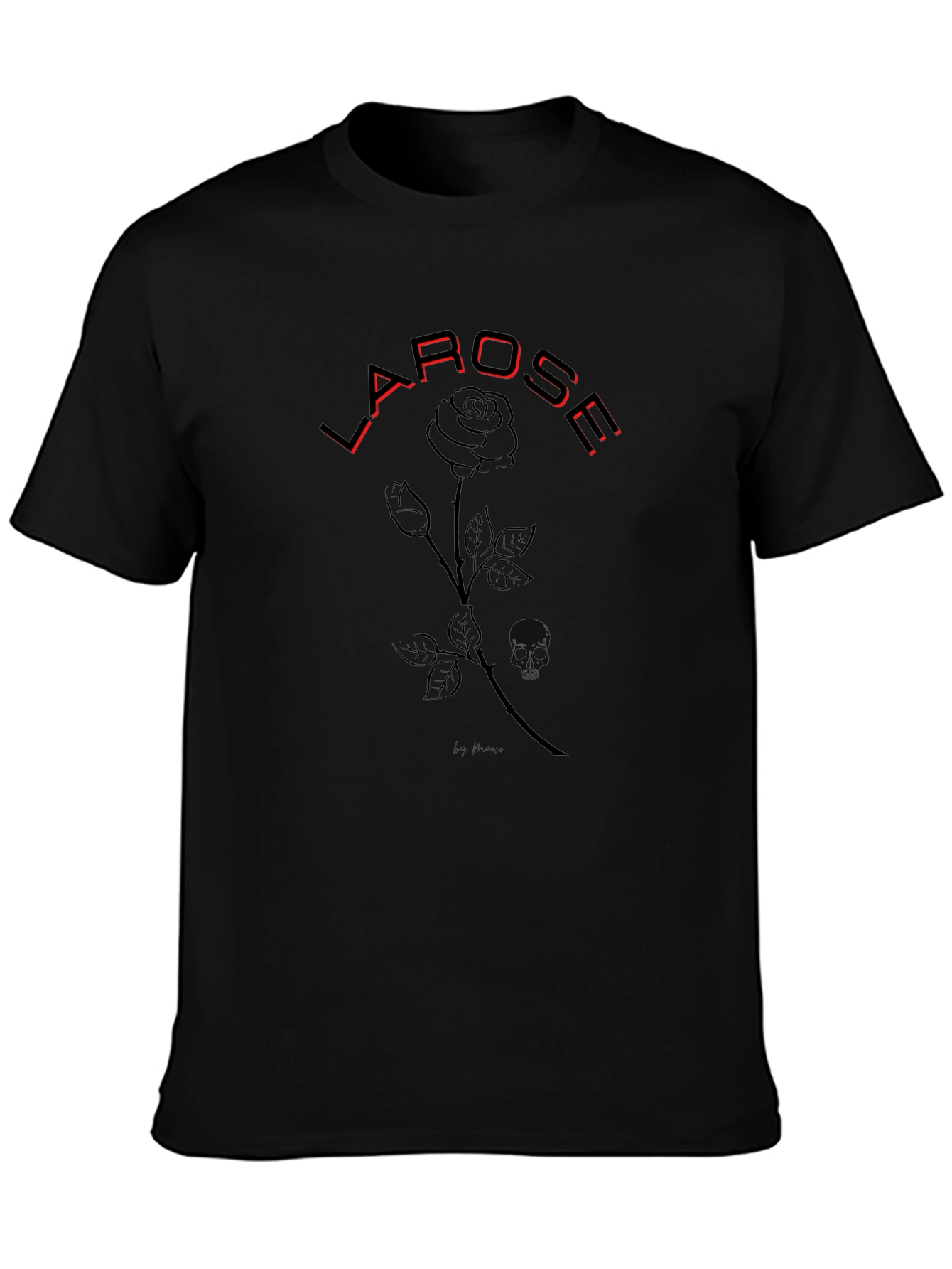 Black La Rose Graphic T-Shirt - Black view 3
