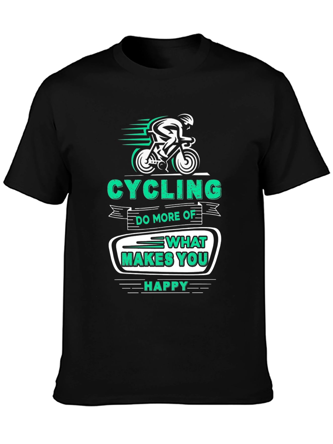Cycling Makes You Happy Graphic T-Shirt - 3
