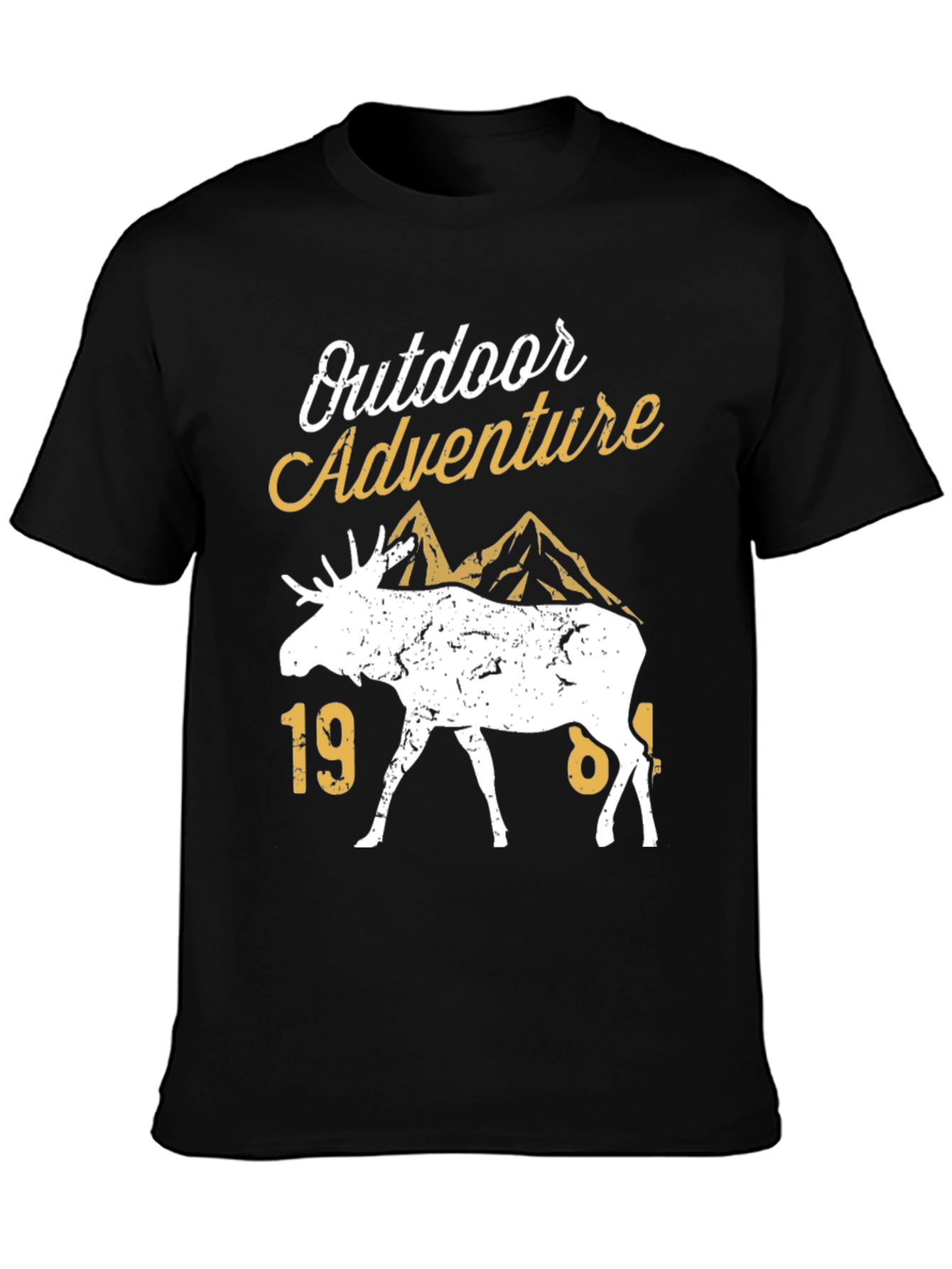 Outdoor Adventure Moose T-Shirt - Black - 3