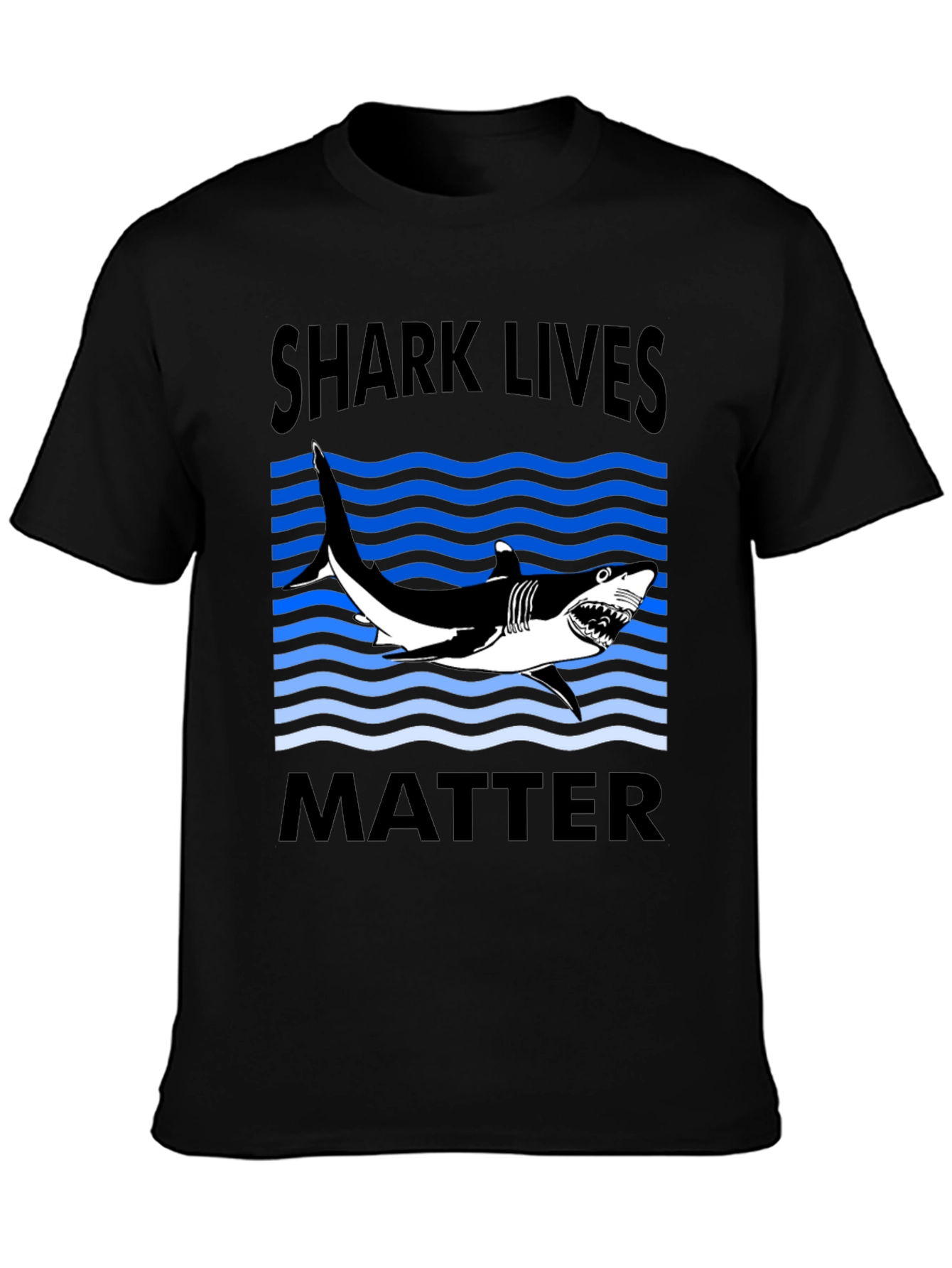 Black Shark Lives Matter Graphic T-Shirt view 3
