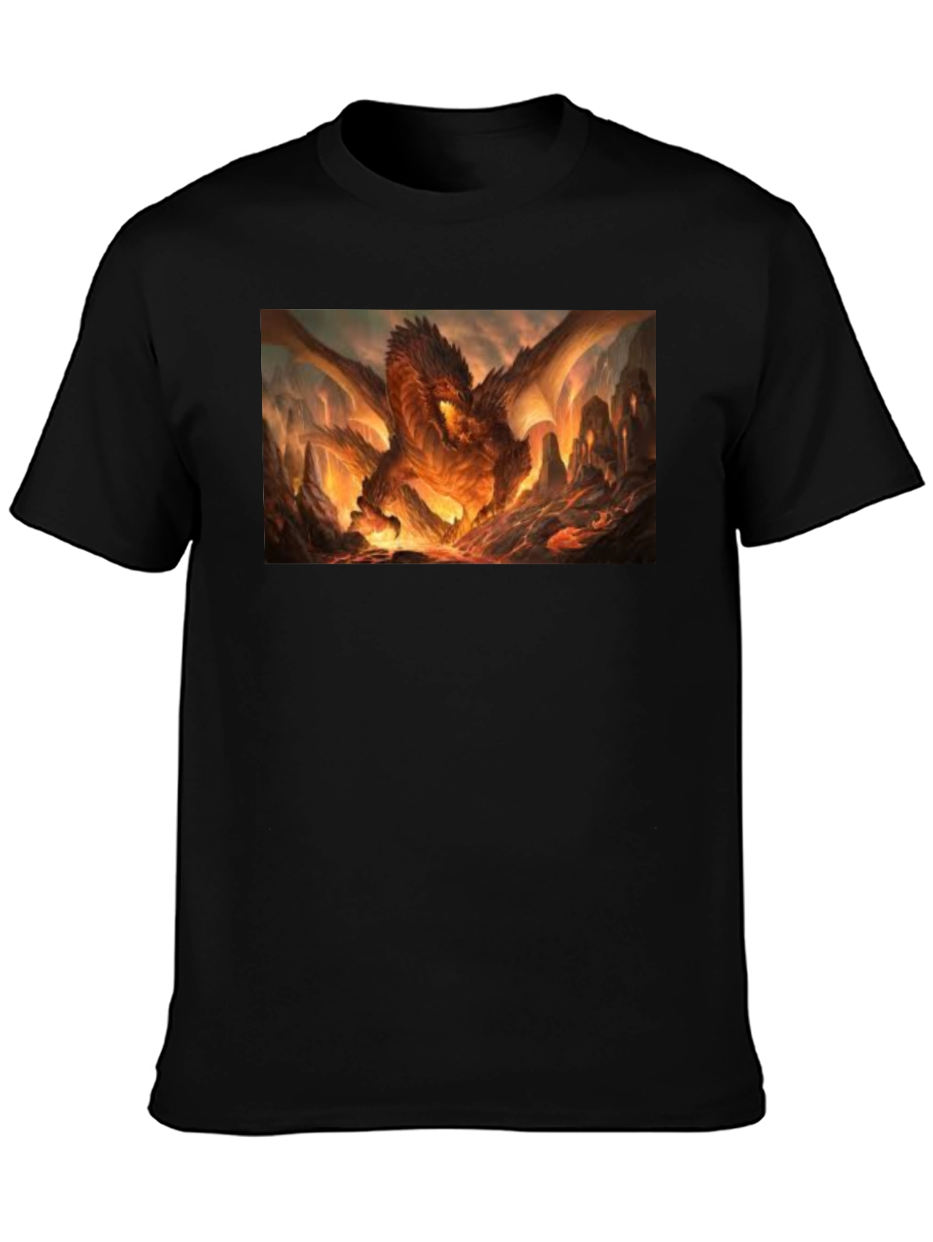Black Fiery Dragon T-Shirt - Unleash the Beast Within! view 3