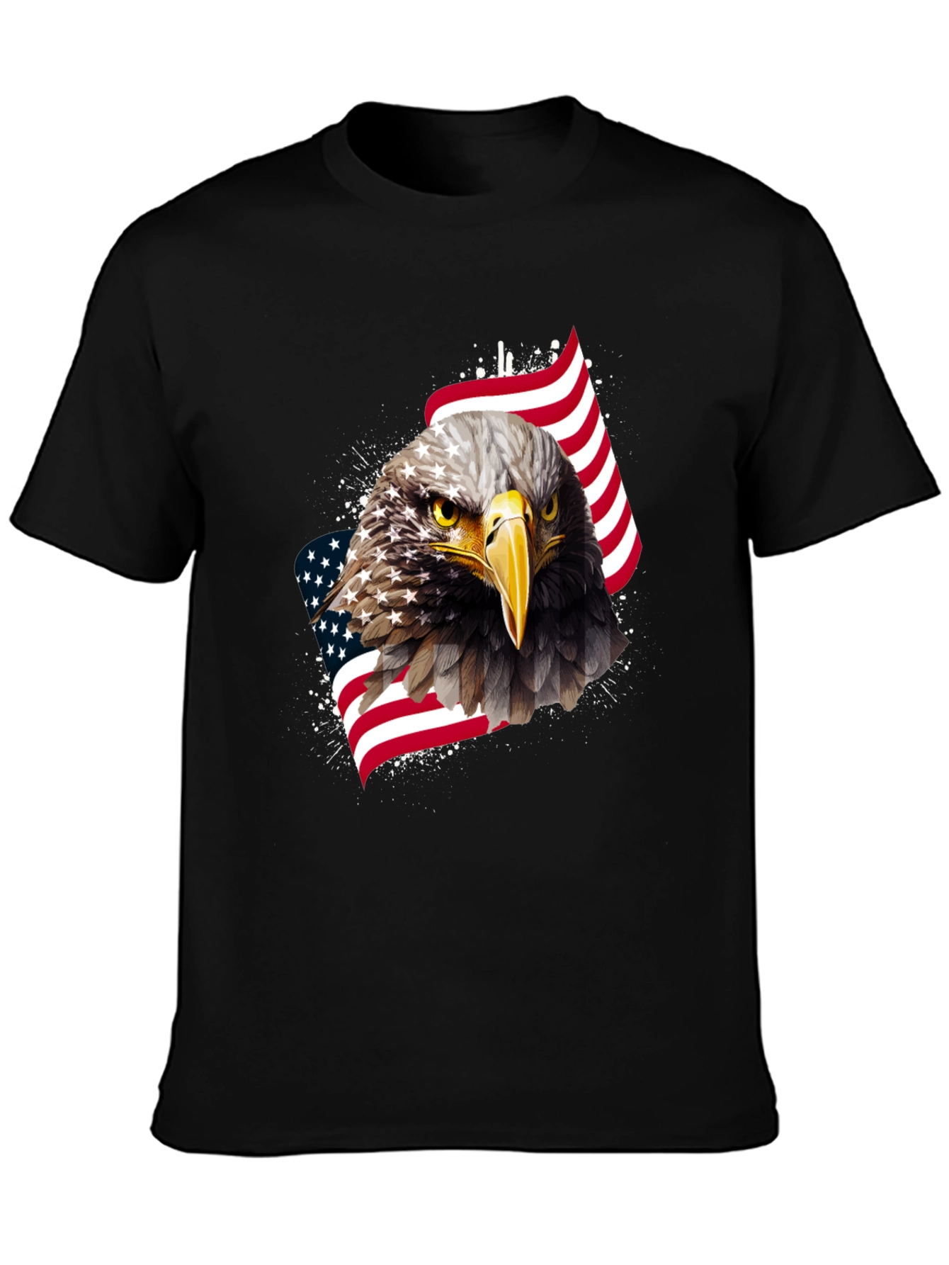 Black American Eagle Graphic Tee - Patriotic Style view 3