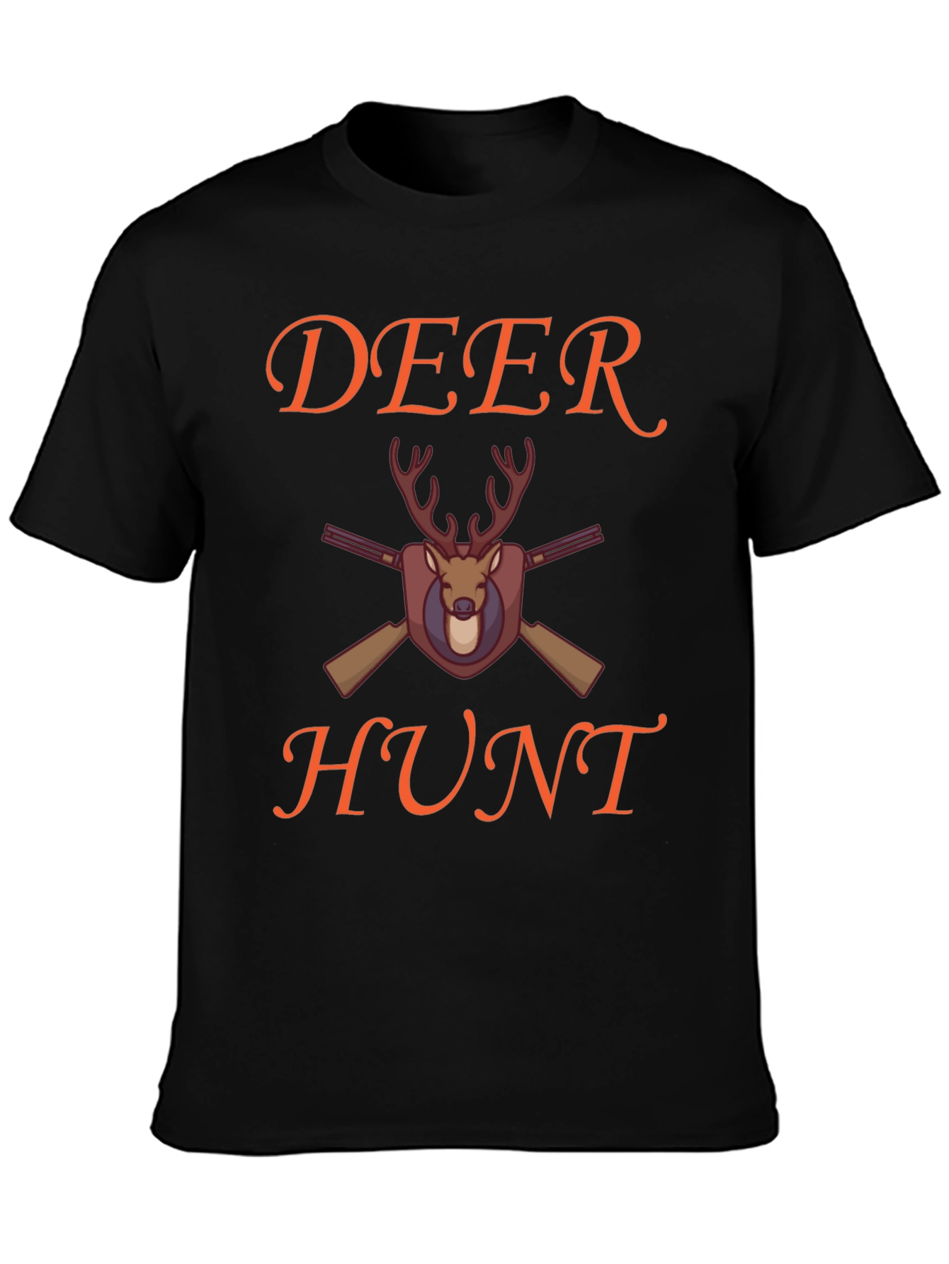 Black Deer Hunt T-Shirt - Black - Hunting Graphic Tee view 3
