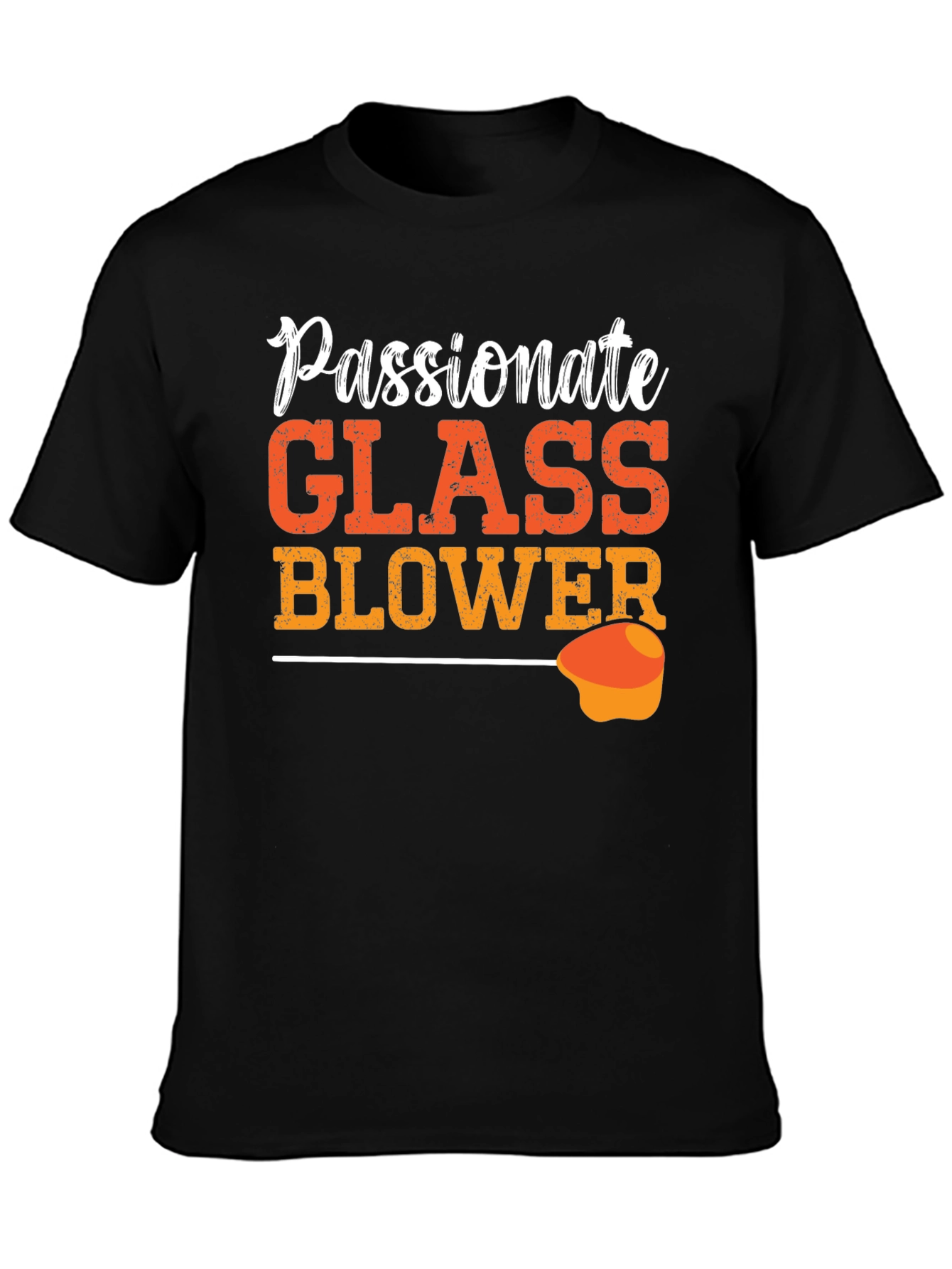 Black Passionate Glass Blower Graphic T-Shirt view 3