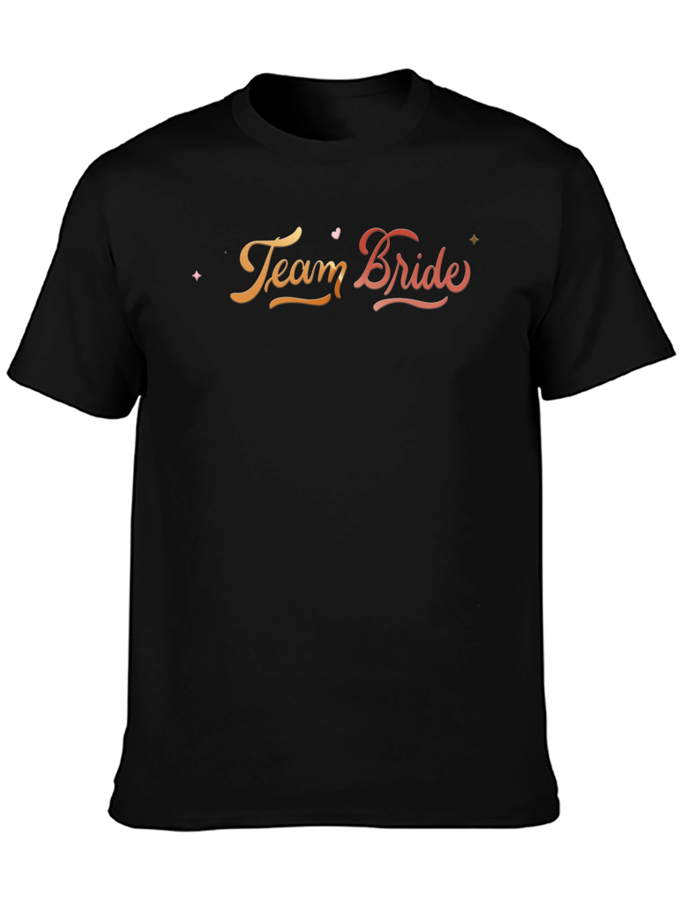 Black Team Bride Crew Neck T-Shirt view 3