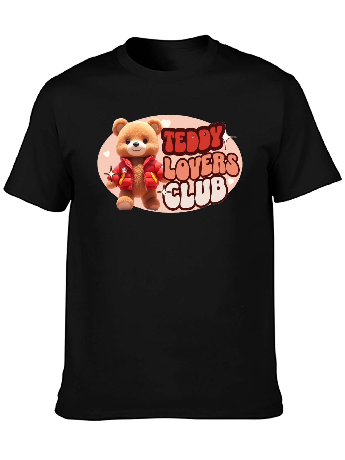 Black Teddy Lovers Club Black T-Shirt view 3