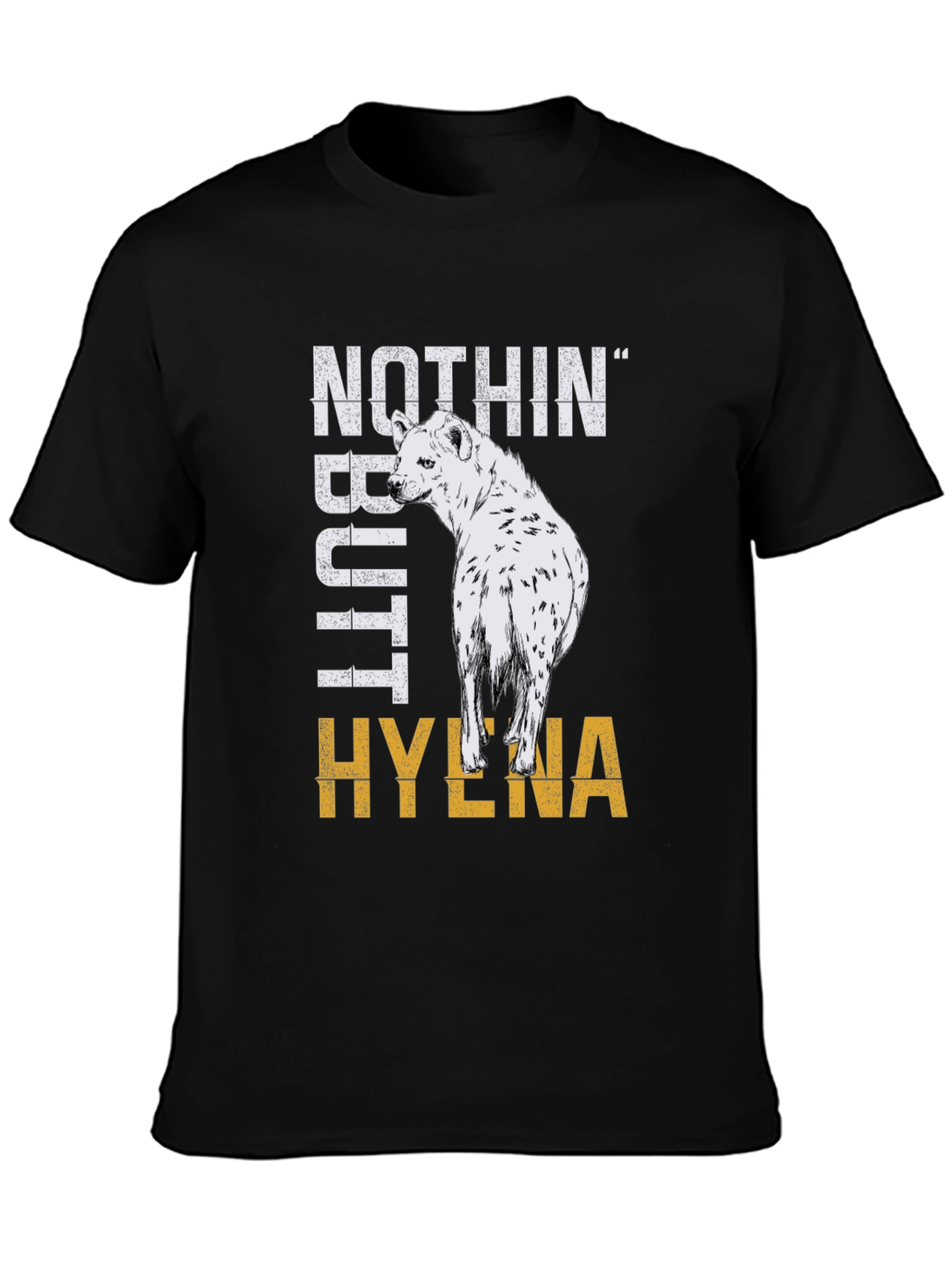 Black Nothin' Butt Hyena Graphic Tee view 3