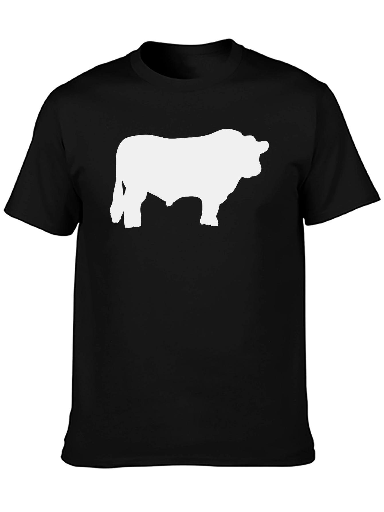 Black Bull Silhouette Graphic Tee - Black view 3