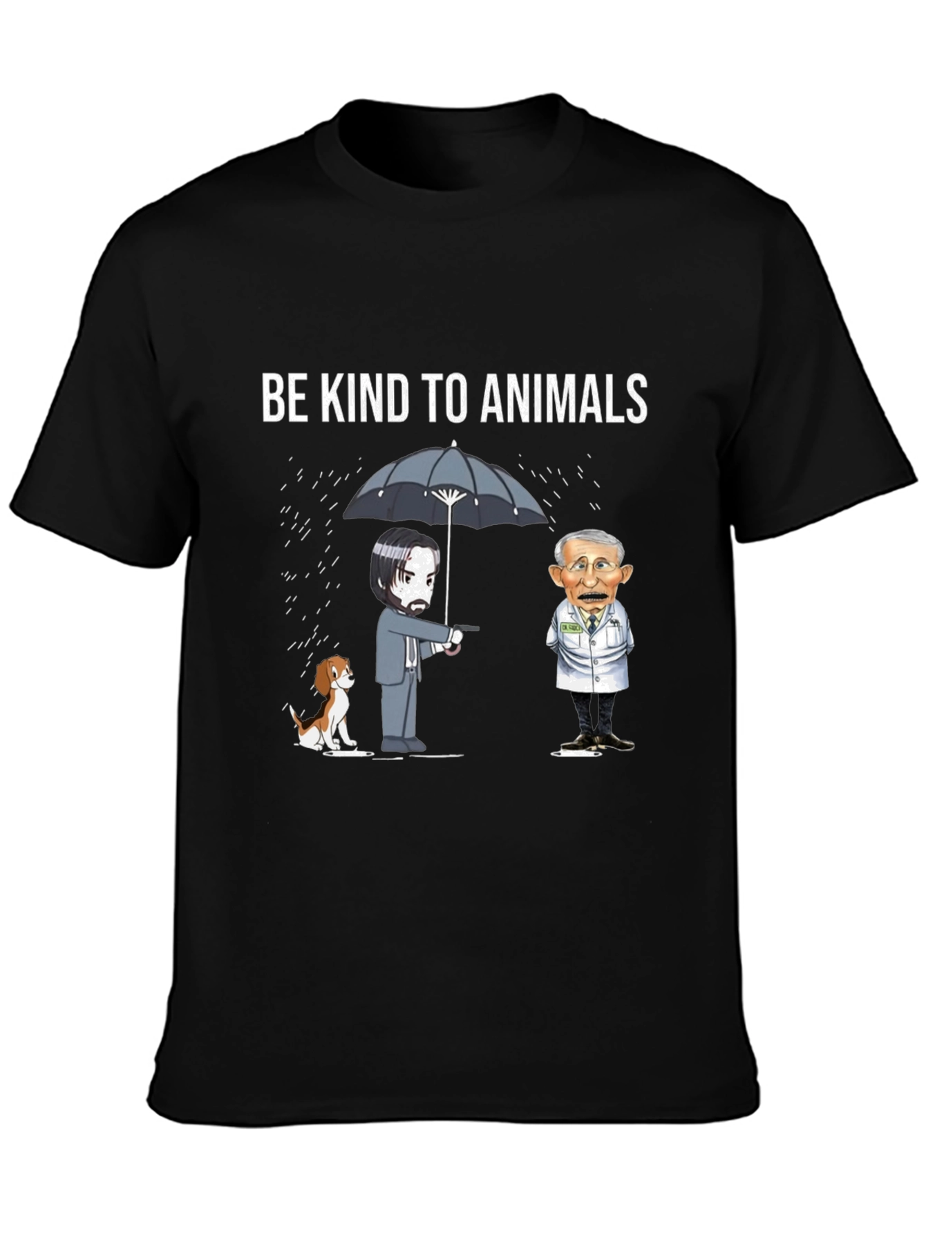 Black Be Kind to Animals T-Shirt - John Wick Style view 3