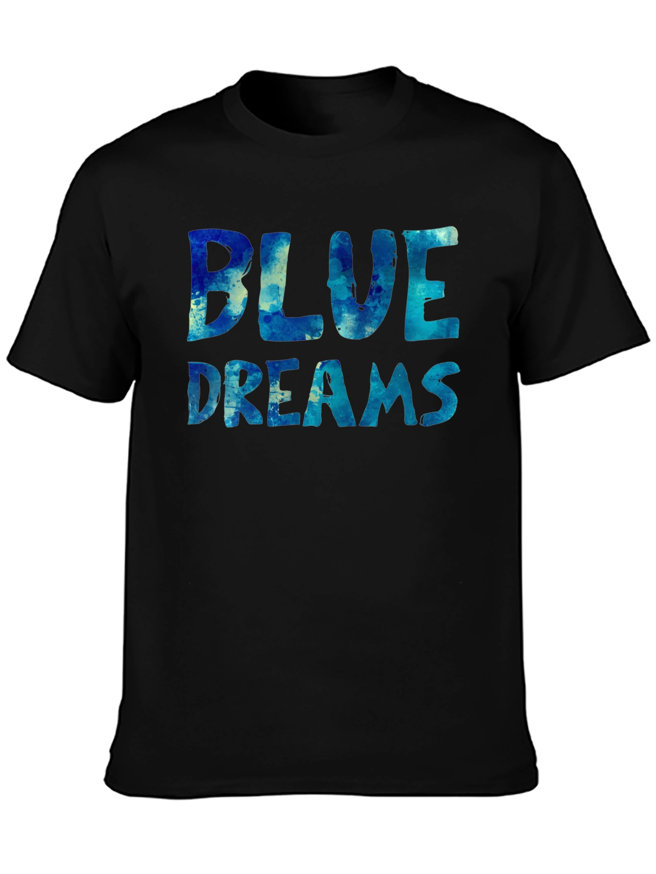 Black Blue Dreams Graphic T-Shirt view 3