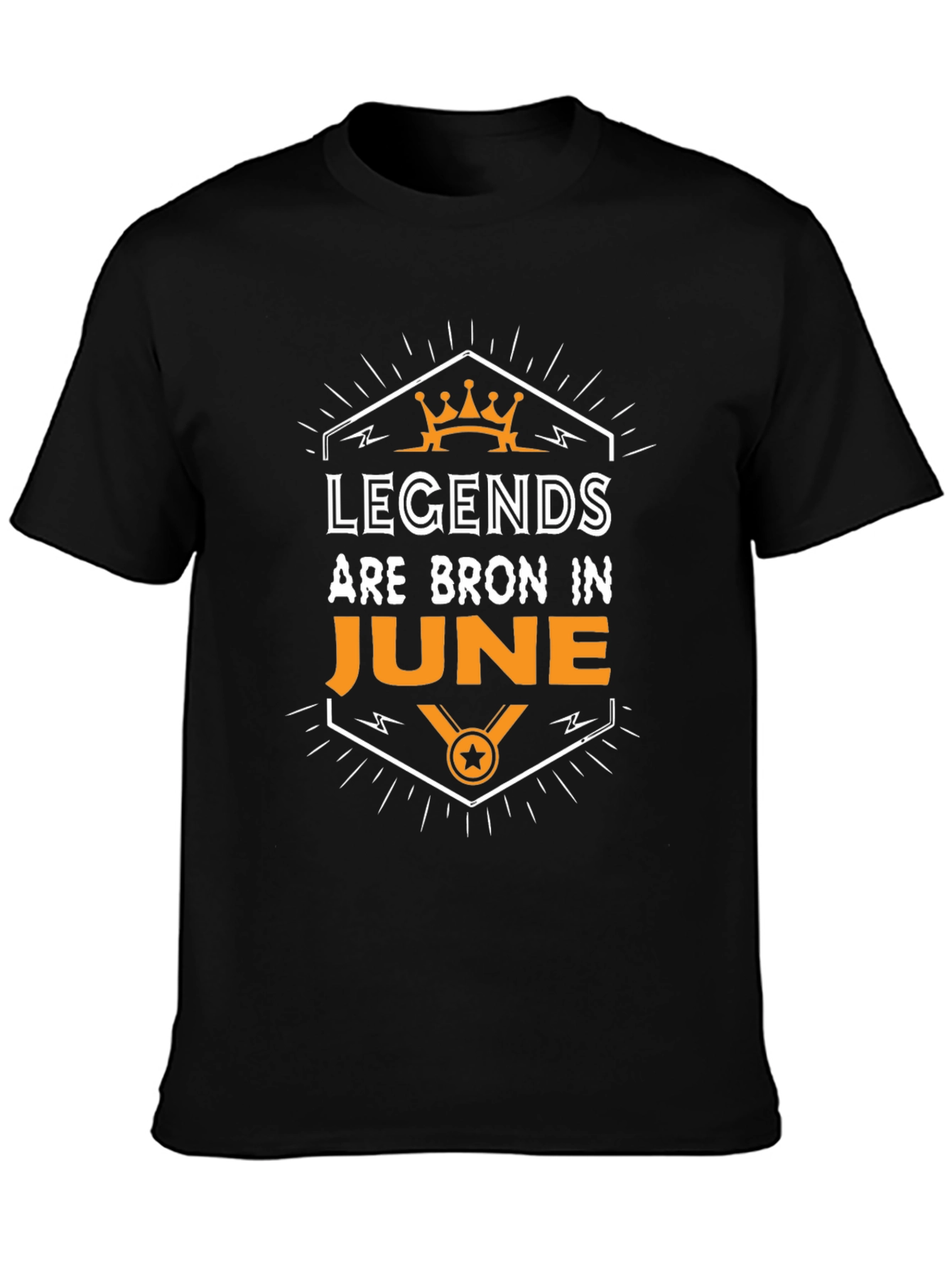 Legends Are Born In June Black T-Shirt - 3