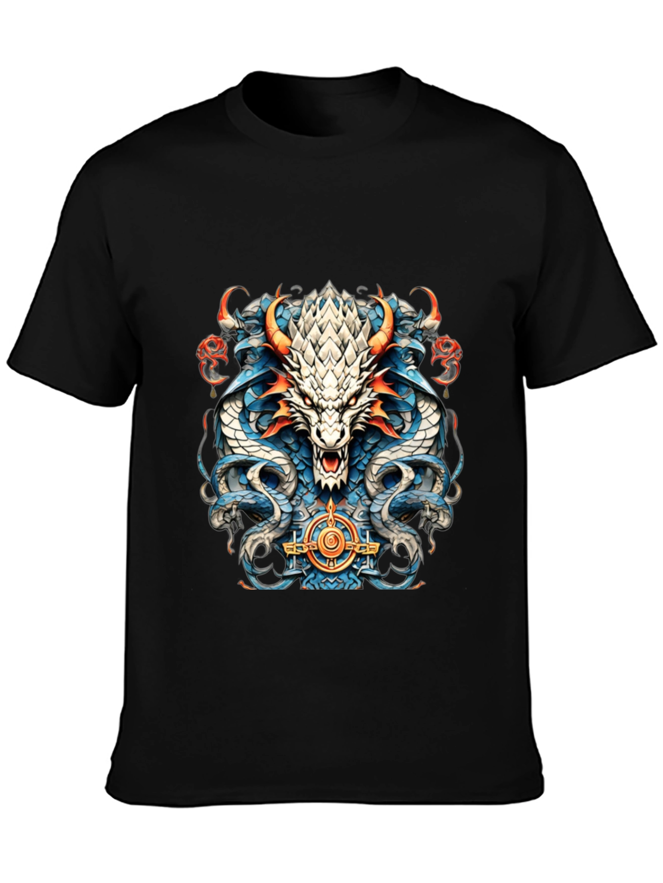 Black Dragon Graphic T-Shirt - Men's Black Tee view 3