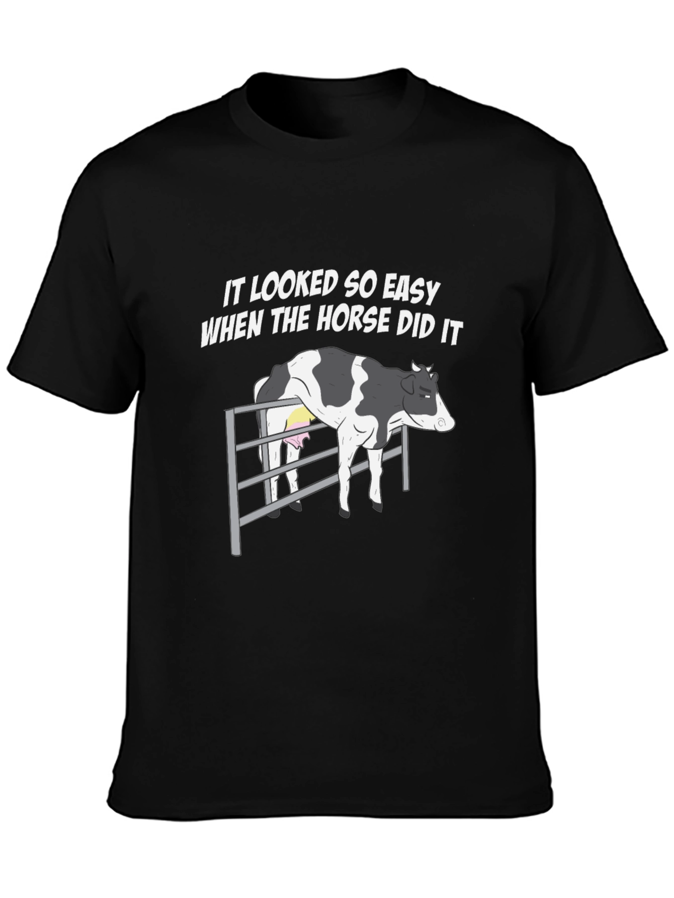 Funny Cow T-Shirt - It Looked So Easy - 3