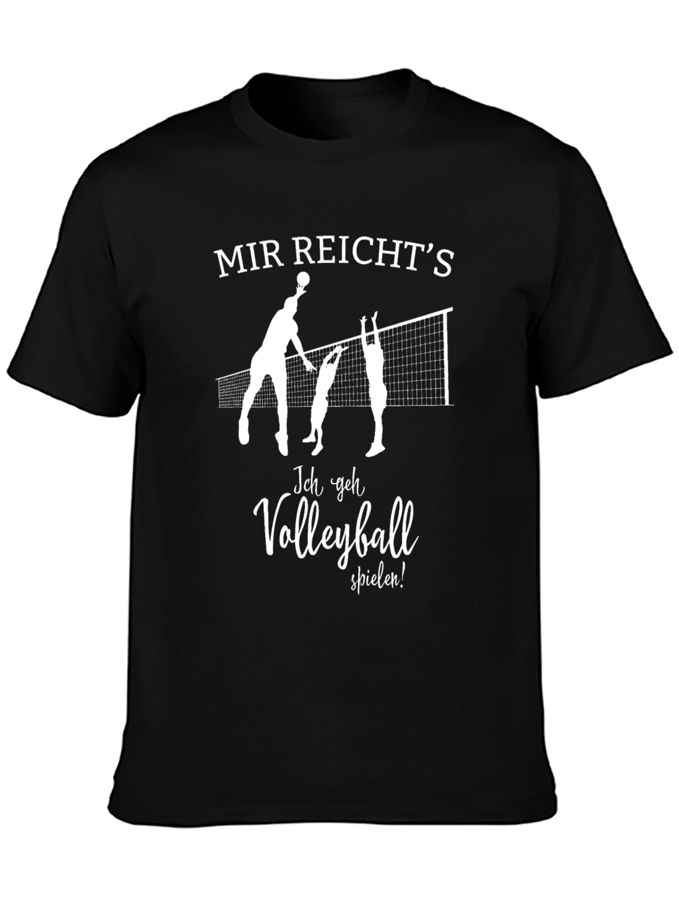 Black Mir Reicht's Volleyball T-Shirt - Black view 3