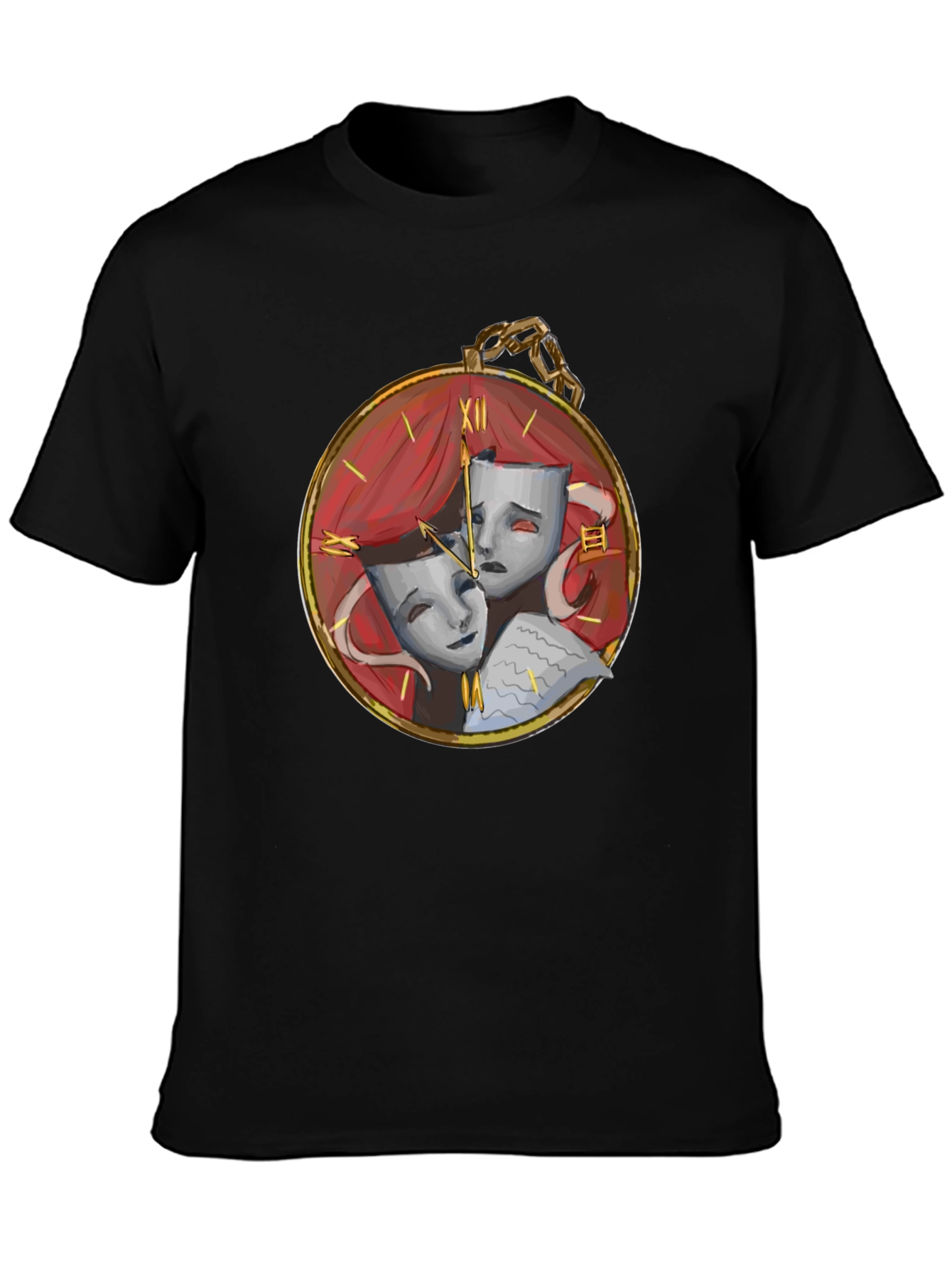 Drama Masks Pocket Watch Graphic Tee - 3