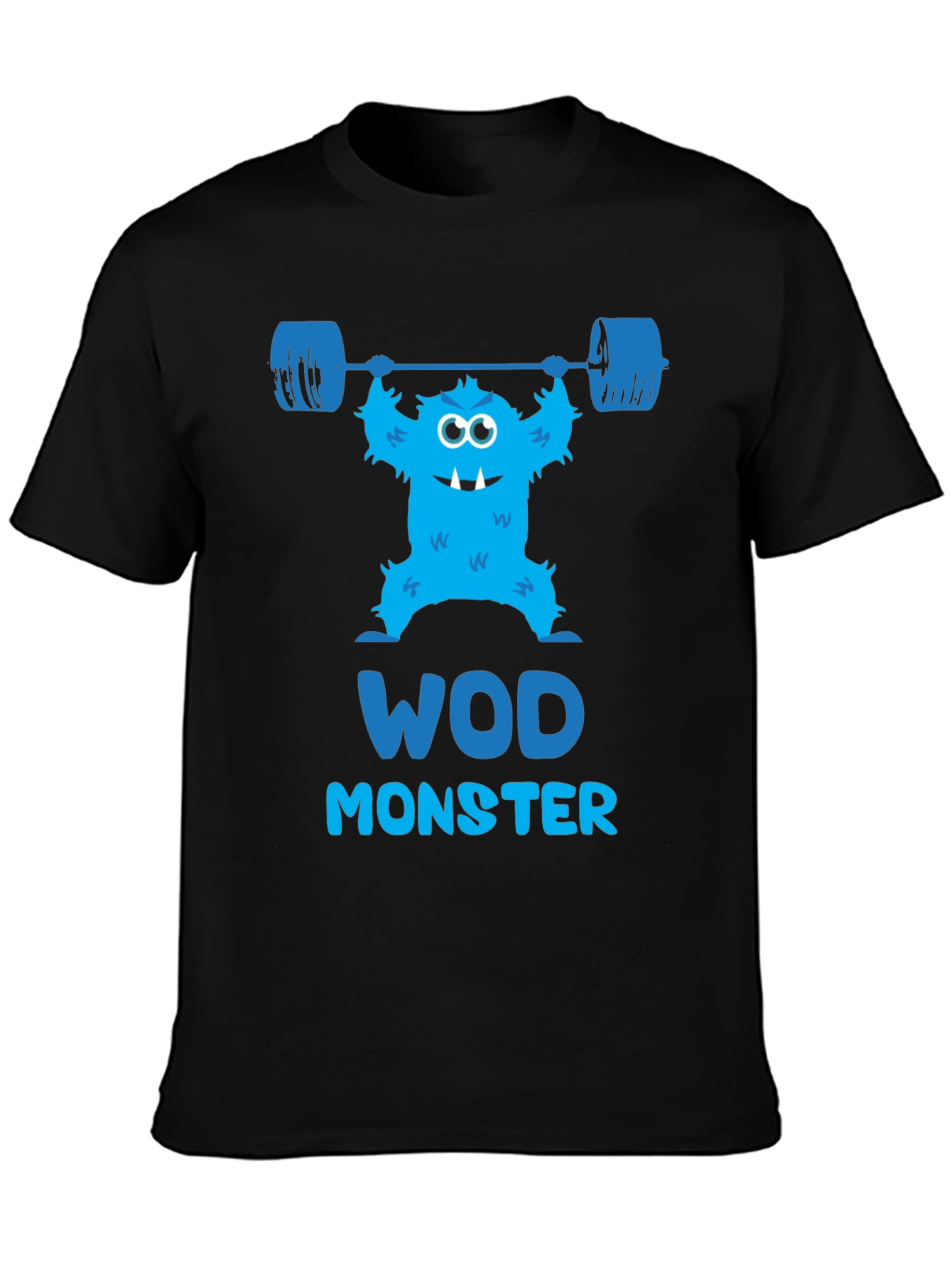 Black WOD Monster Black T-Shirt view 3