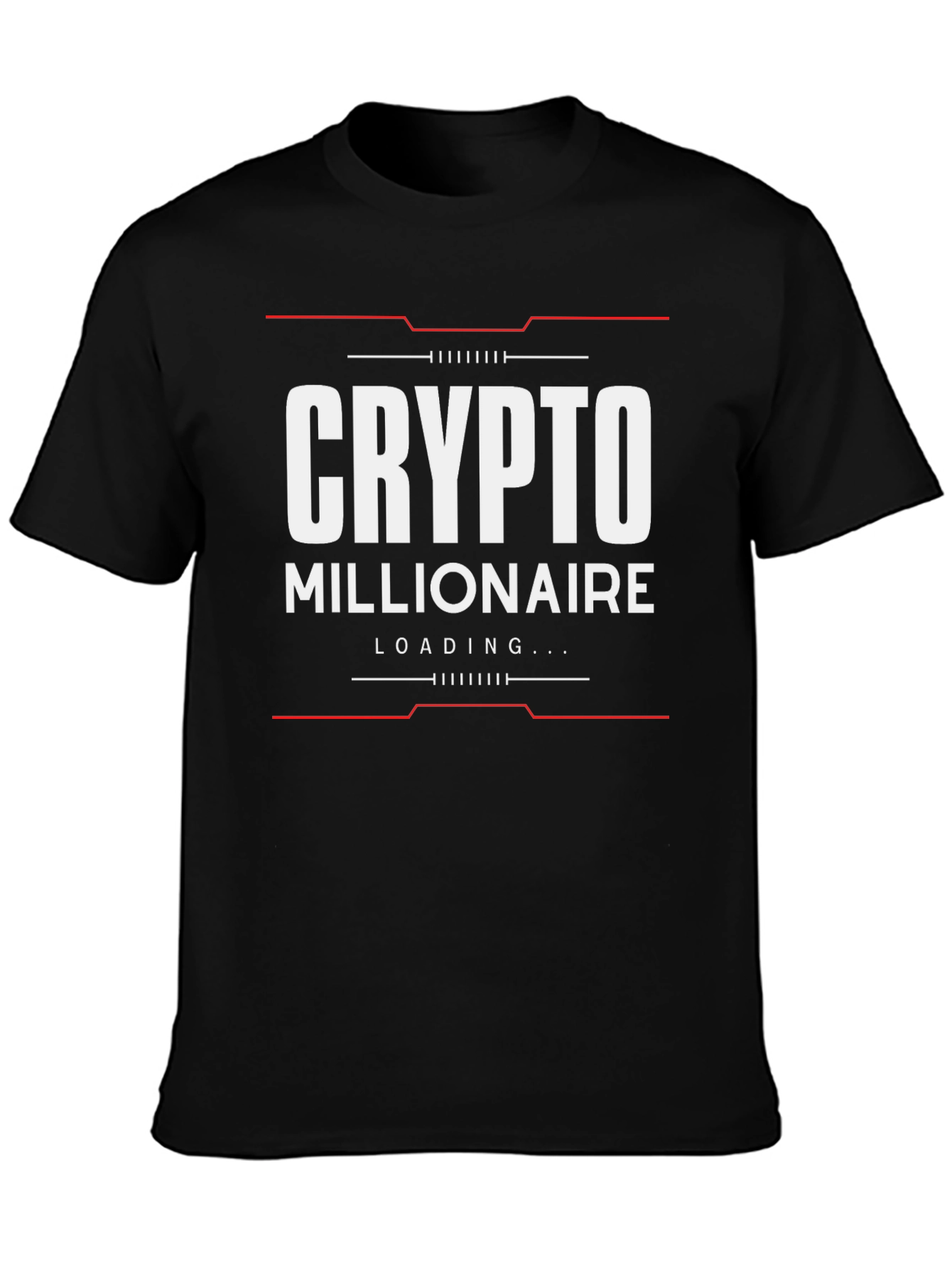Black Crypto Millionaire Loading T-Shirt - Black view 3