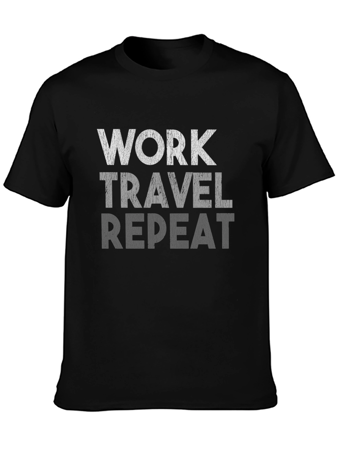 Black Work Travel Repeat Graphic Tee view 3