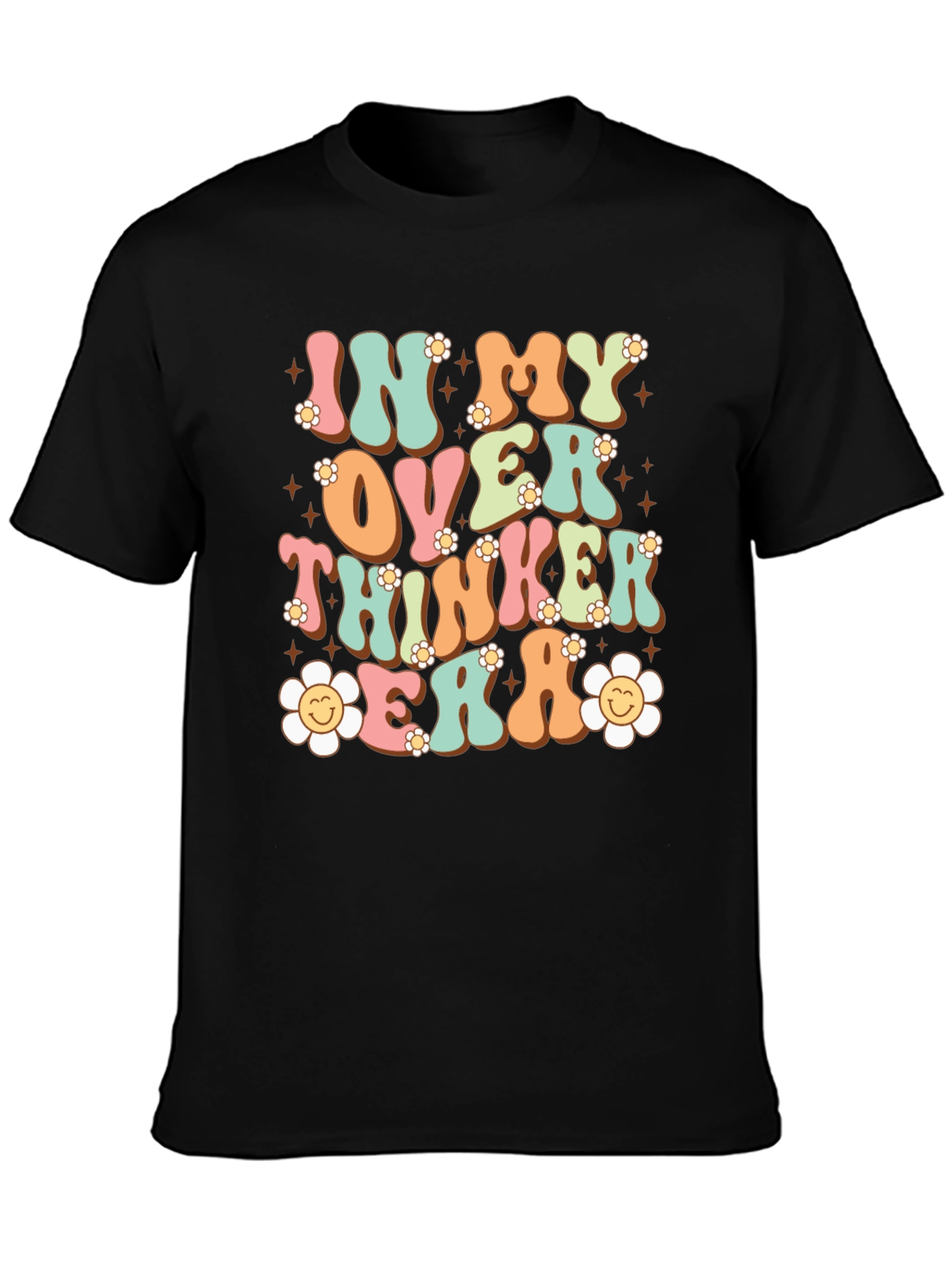 Black In My Overthinker Era Graphic Tee view 3