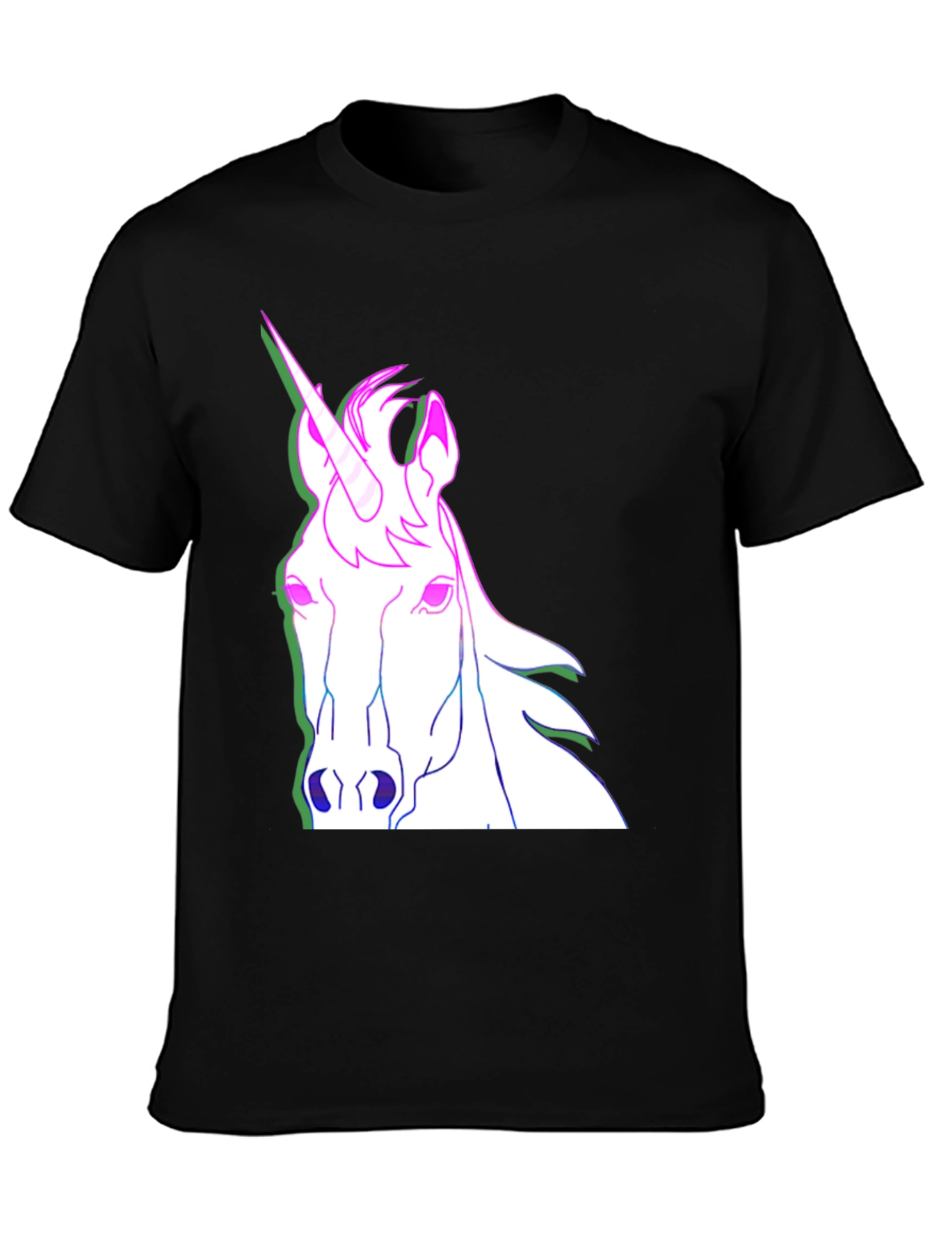 Black Unicorn Graphic Tee - Men's Black T-Shirt view 3
