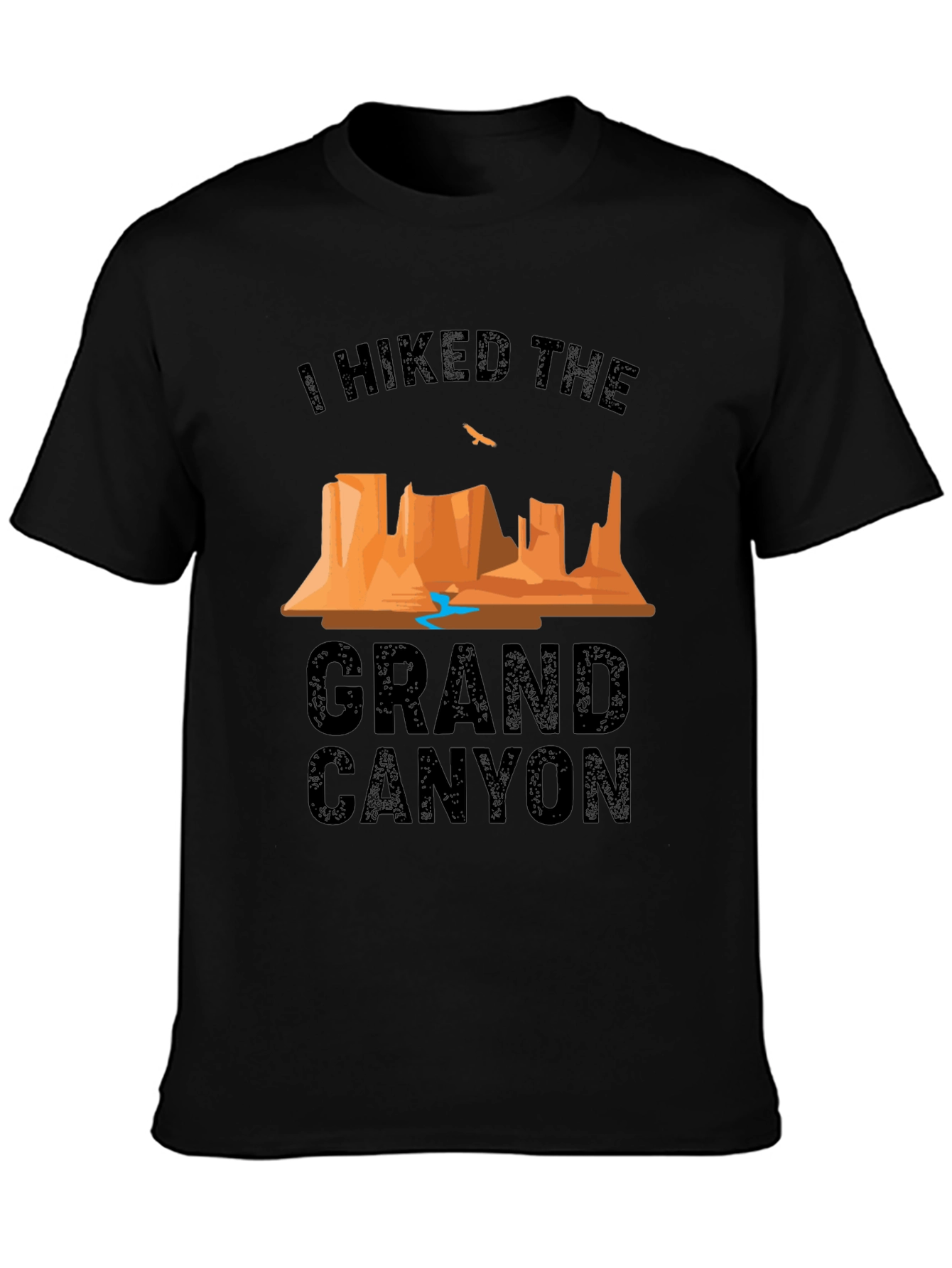 Black I Hiked The Grand Canyon Black T-Shirt view 3